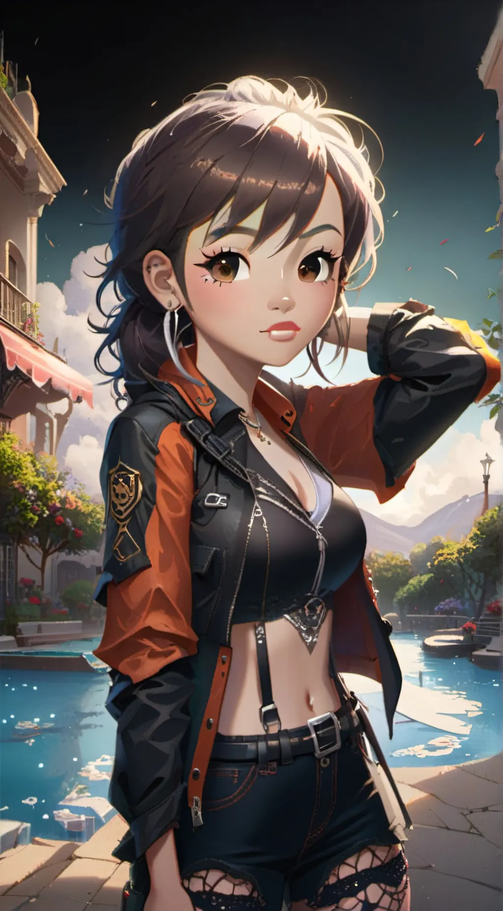 ai character: Ashley  background