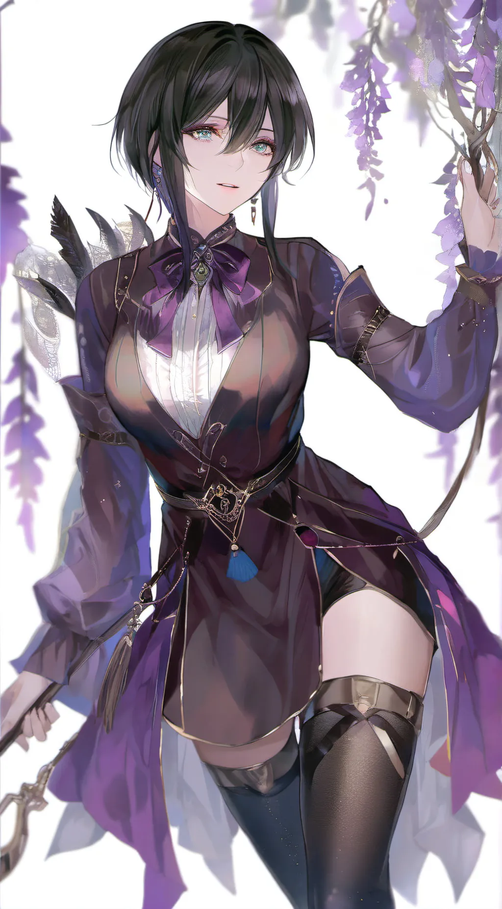 ai character: Wisteria background