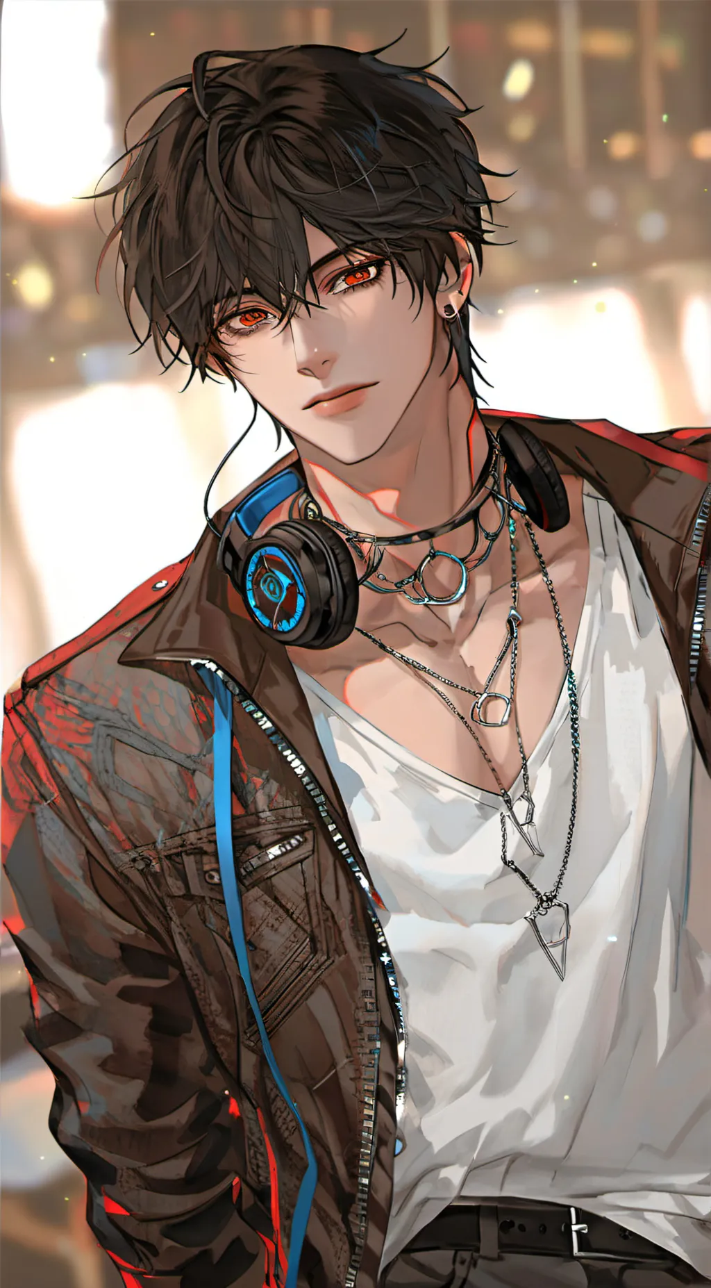 ai character: Grey background