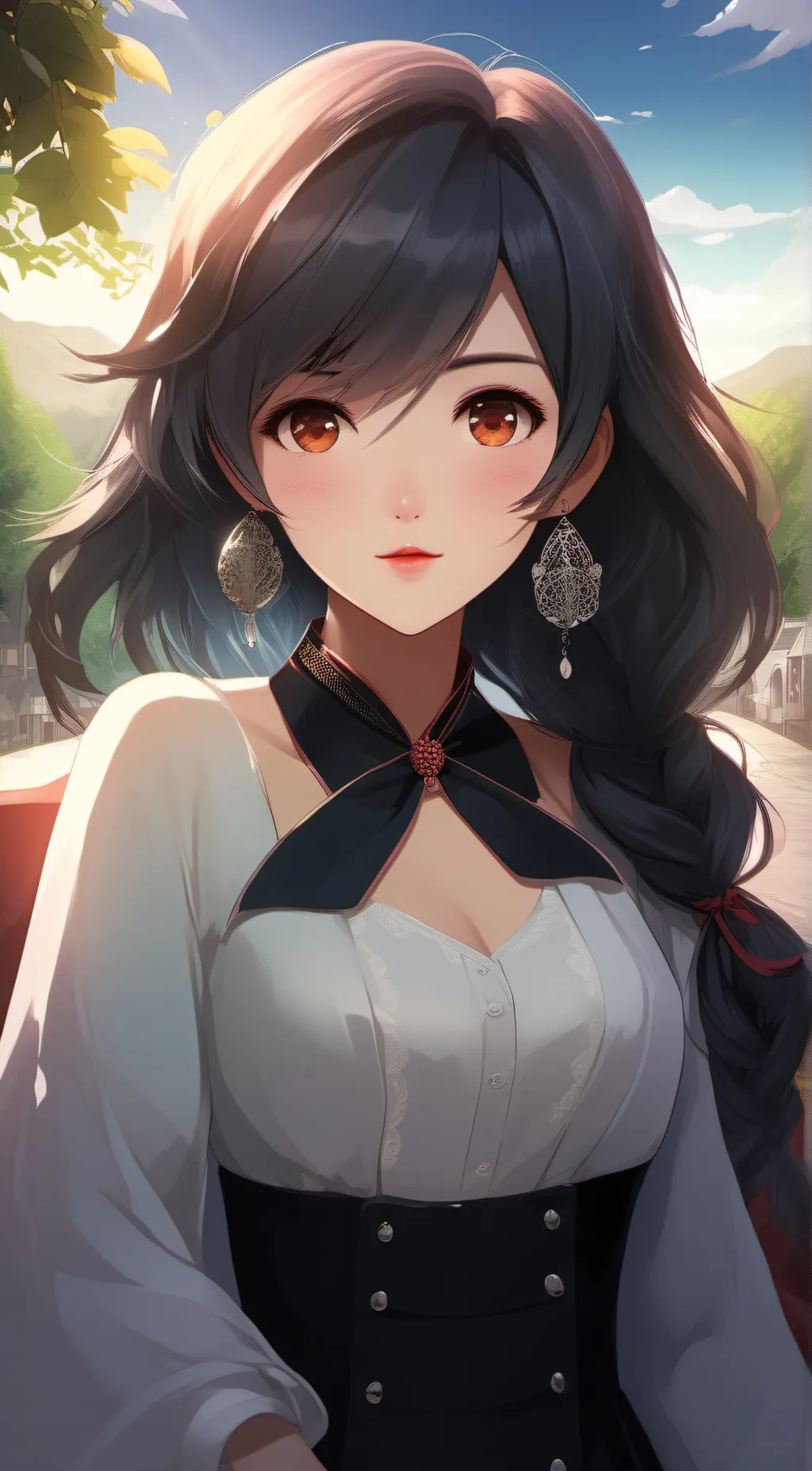 ai character: Angela  background