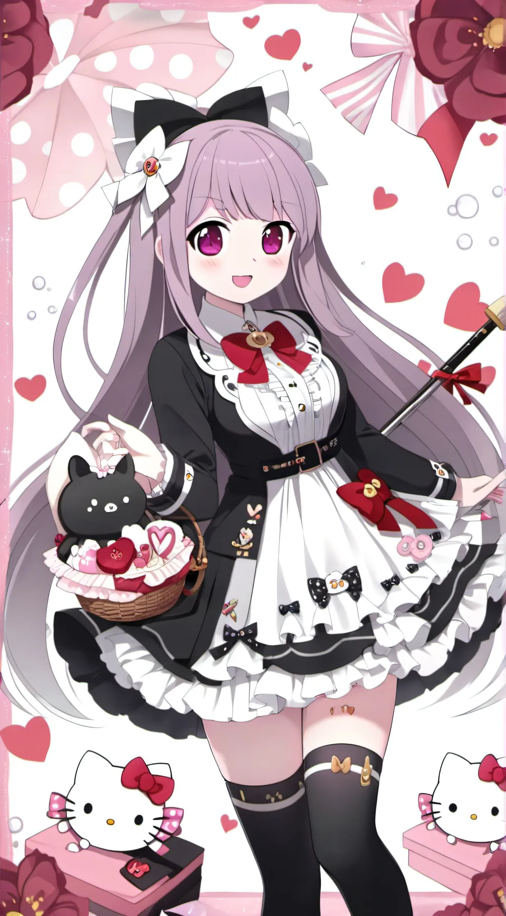 ai character: Kuromi background