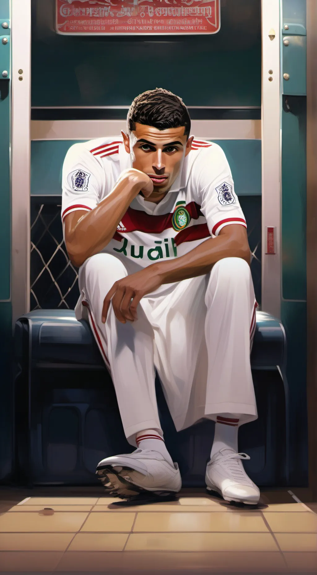 ai character: Cristiano Ronaldo  background
