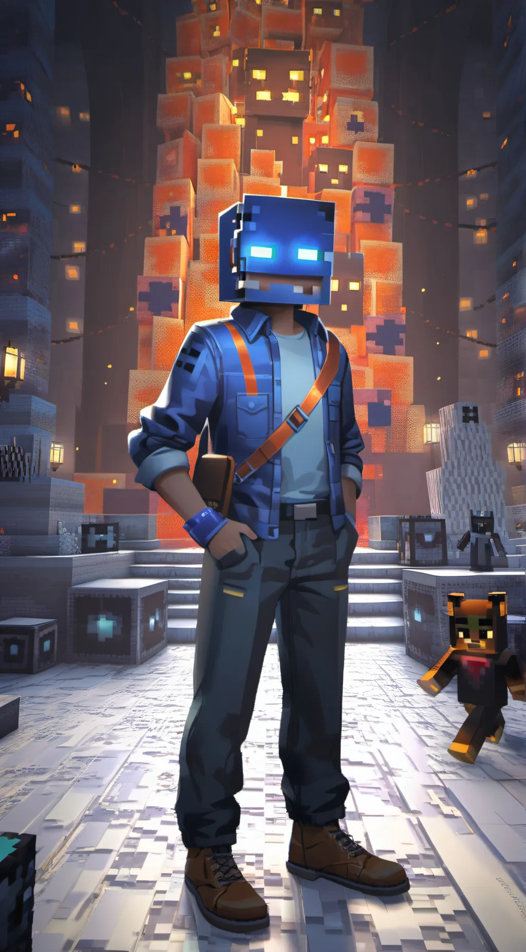 ai character: herobrain  background