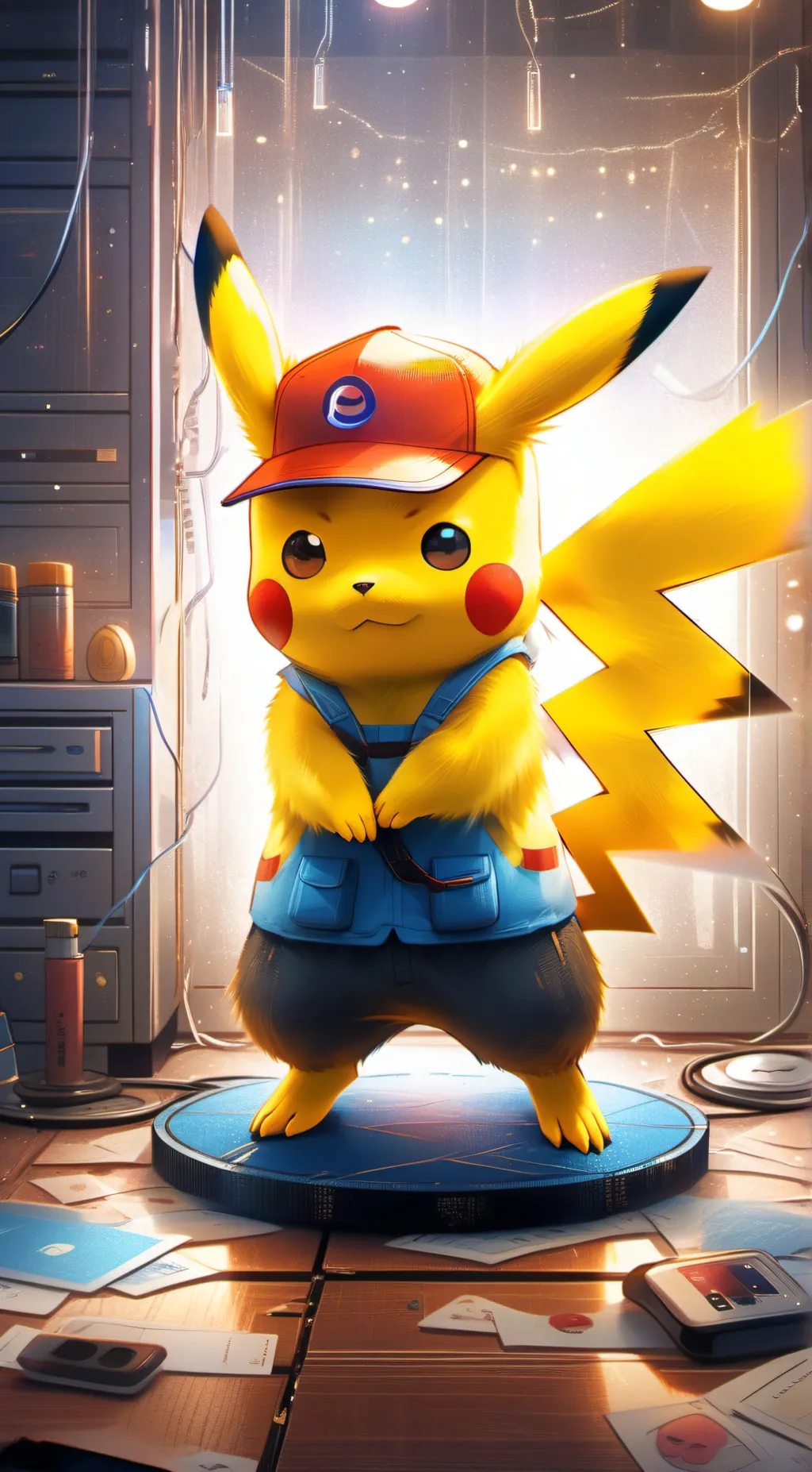 ai character: Pikachu background