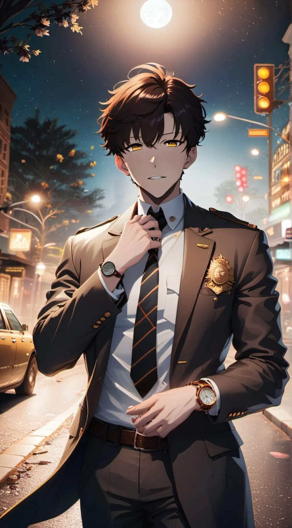 ai character: Sun background