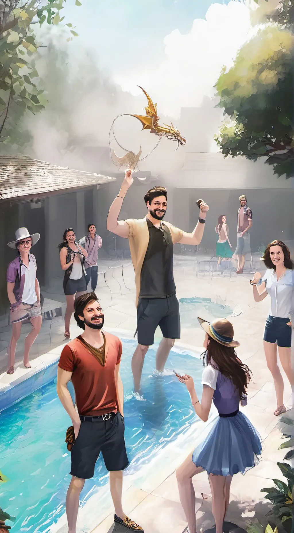 ai character: Aphmau and friends background