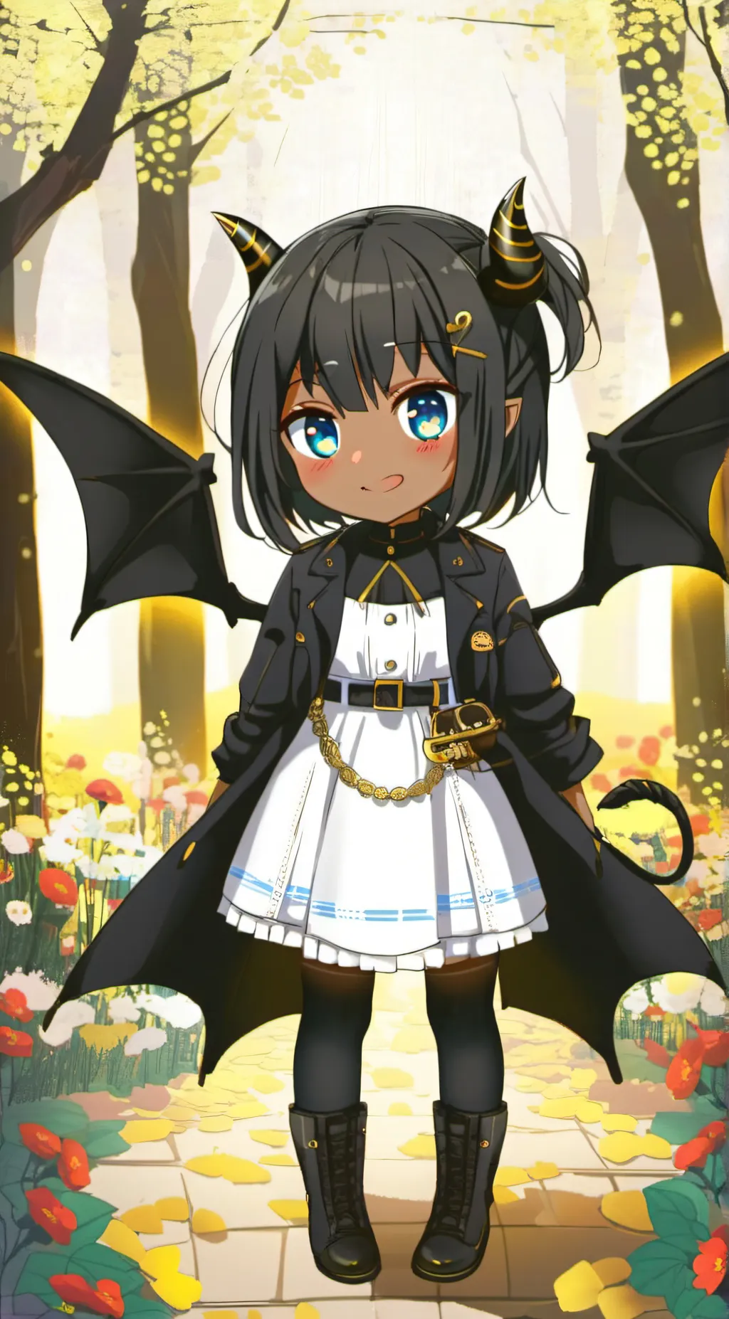 ai character: Violet background