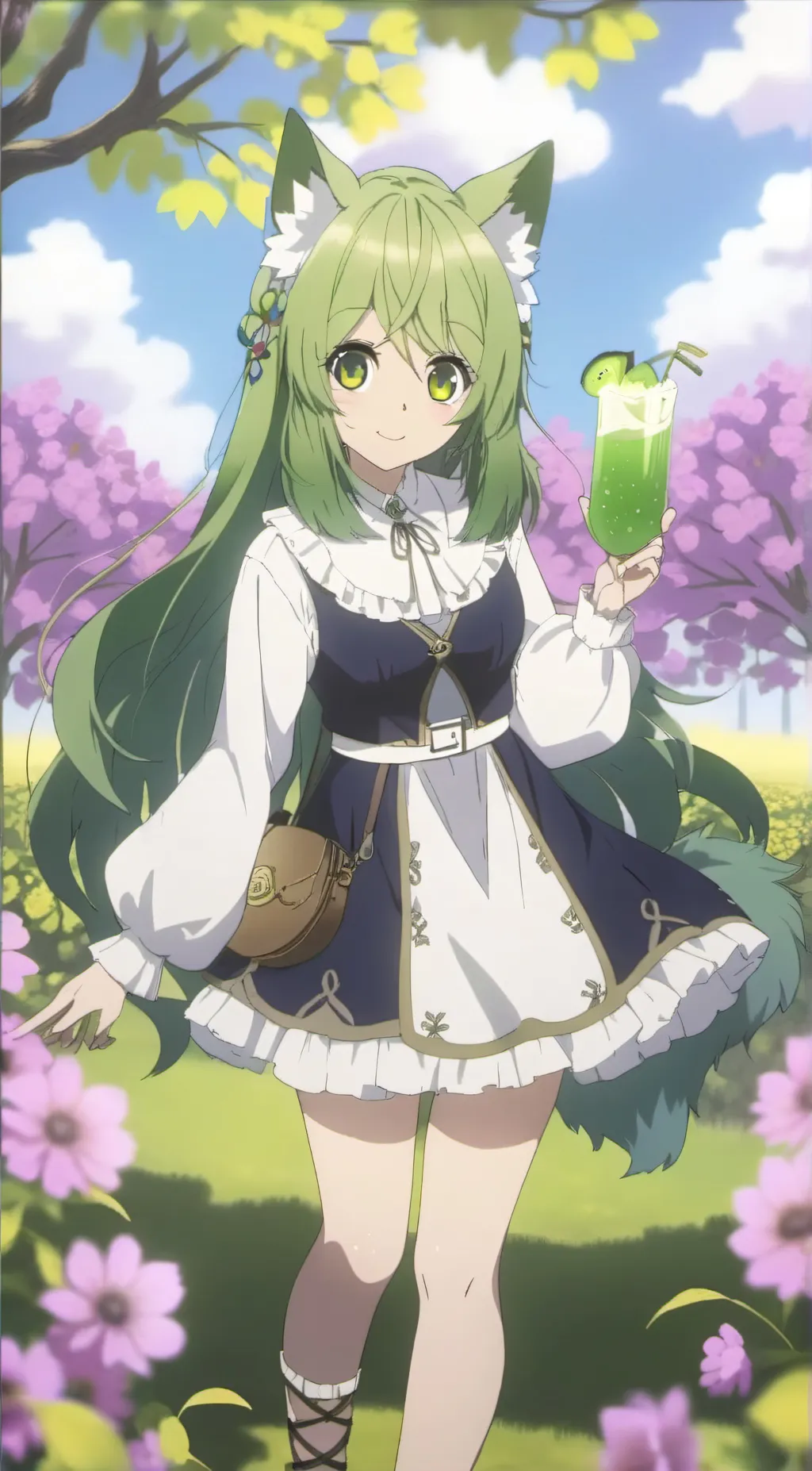 ai character: Green Grape  background