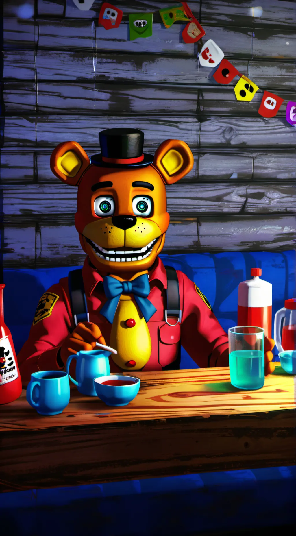 ai character: FNAF 1 background