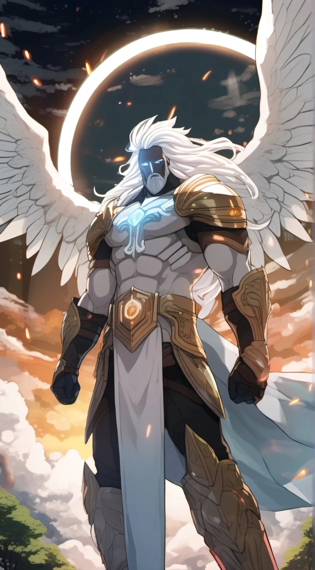 ai character: god tri titan background