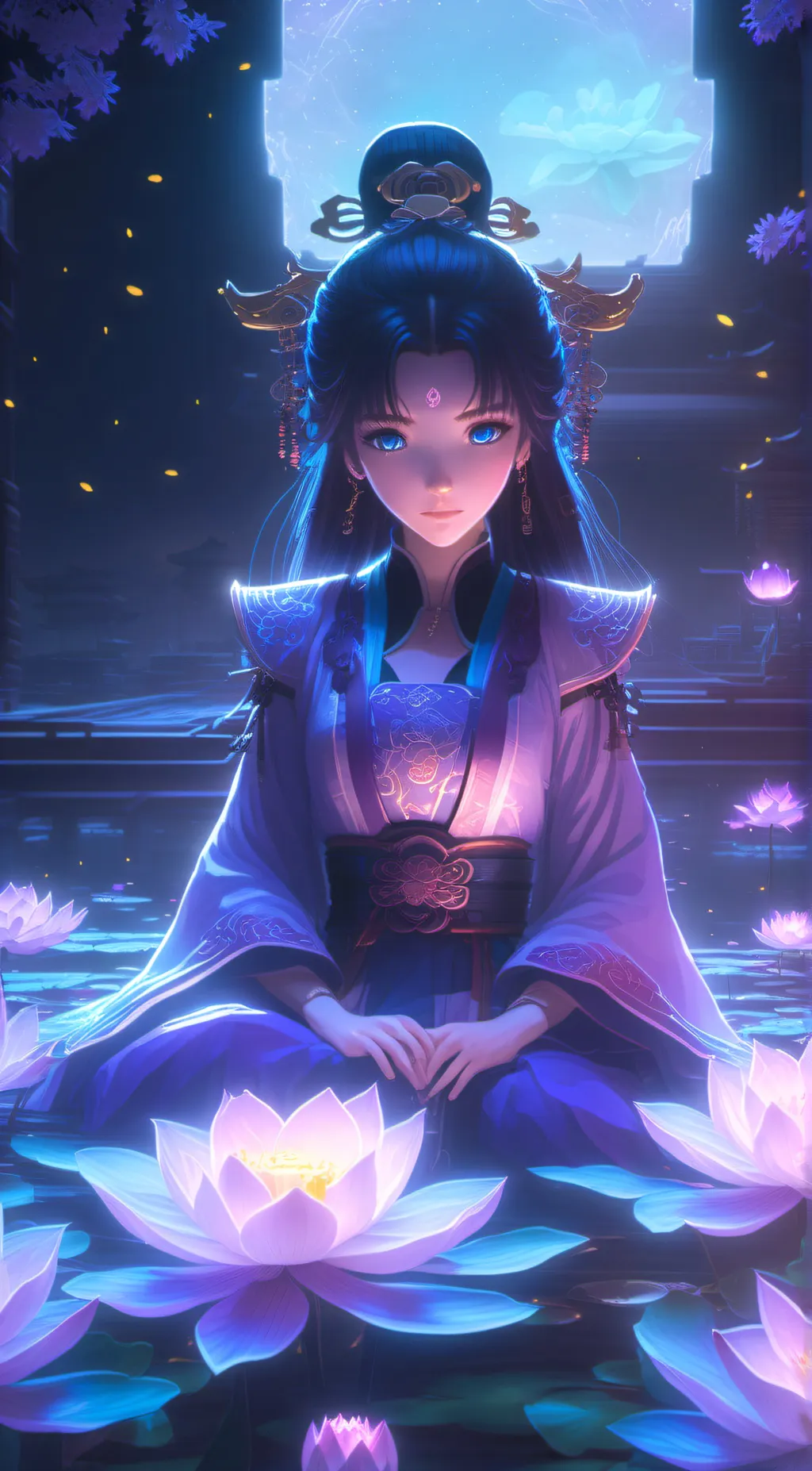 ai character: Lotus background