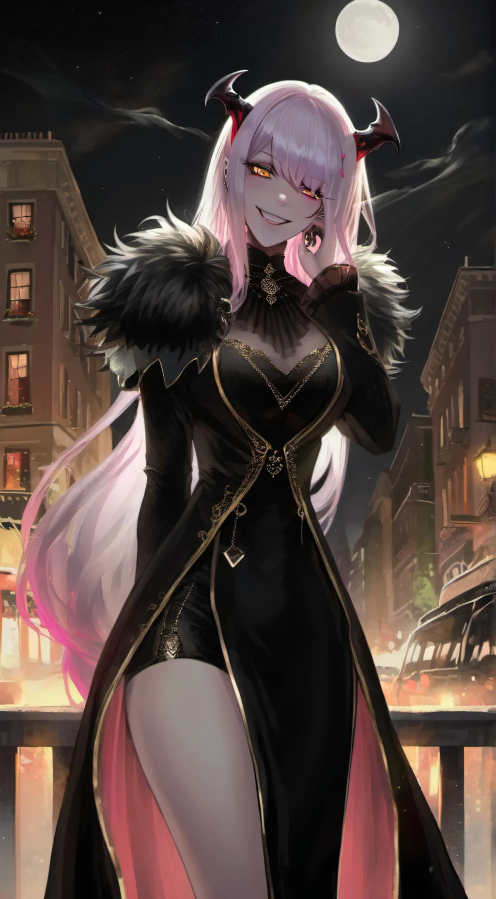 ai character: Asura black wing background