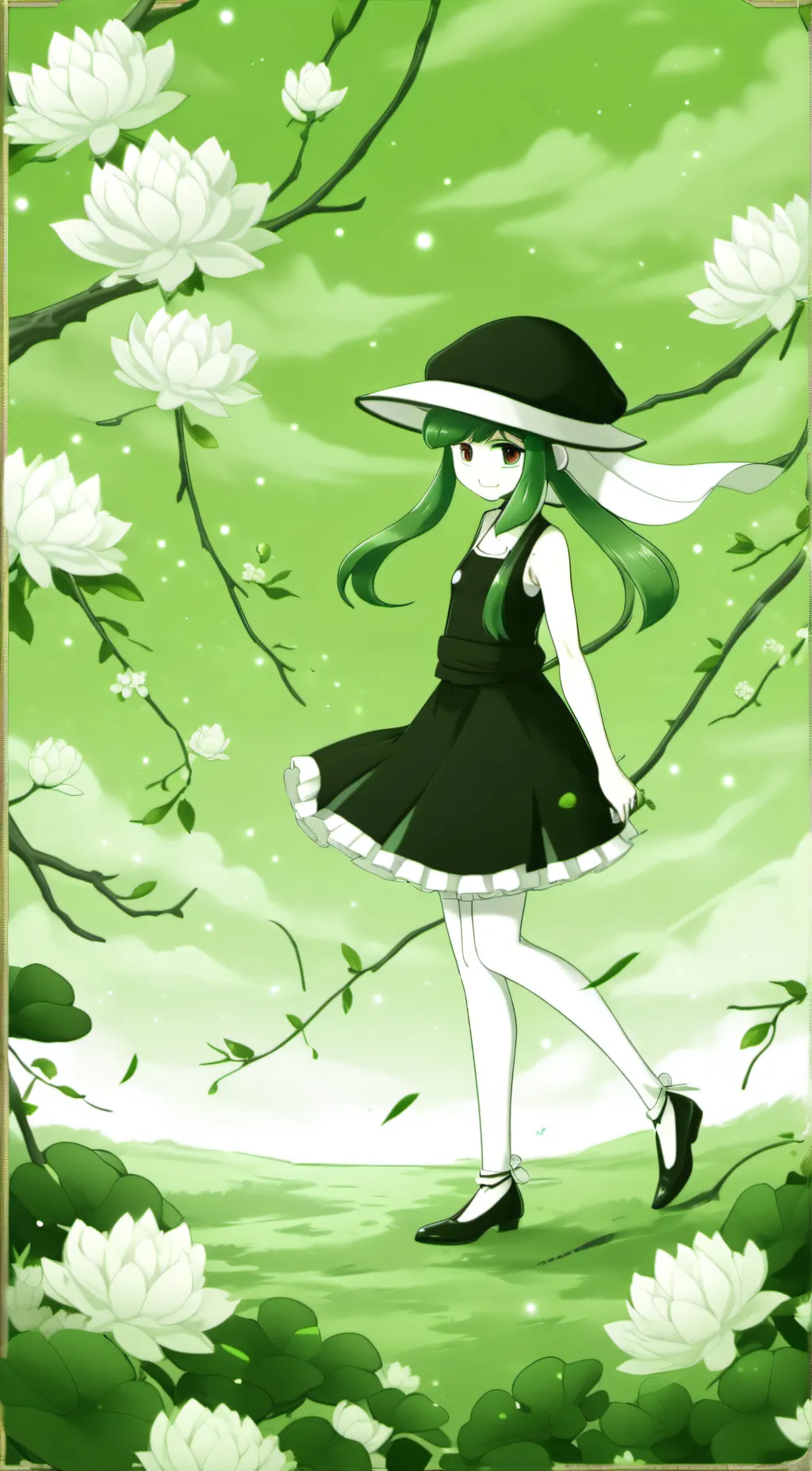 ai character: slime girl background