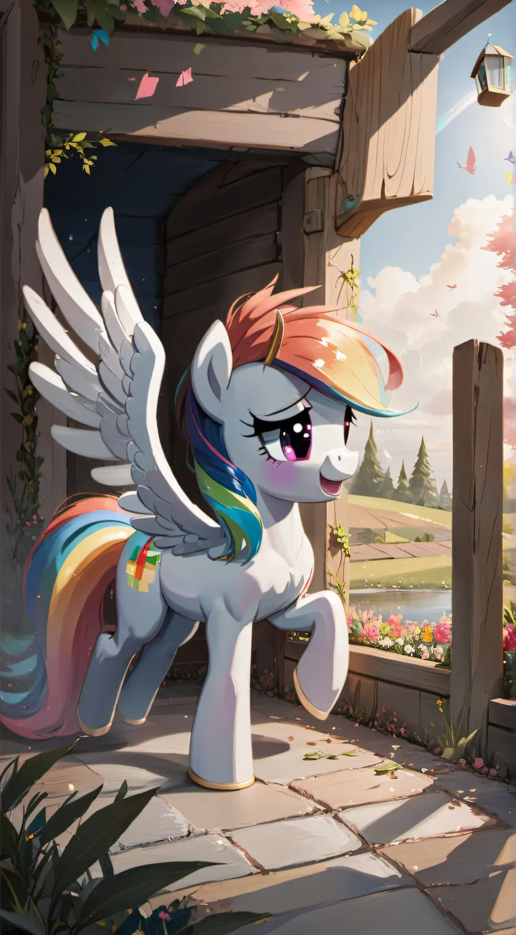 ai character: Rainbow Dash background