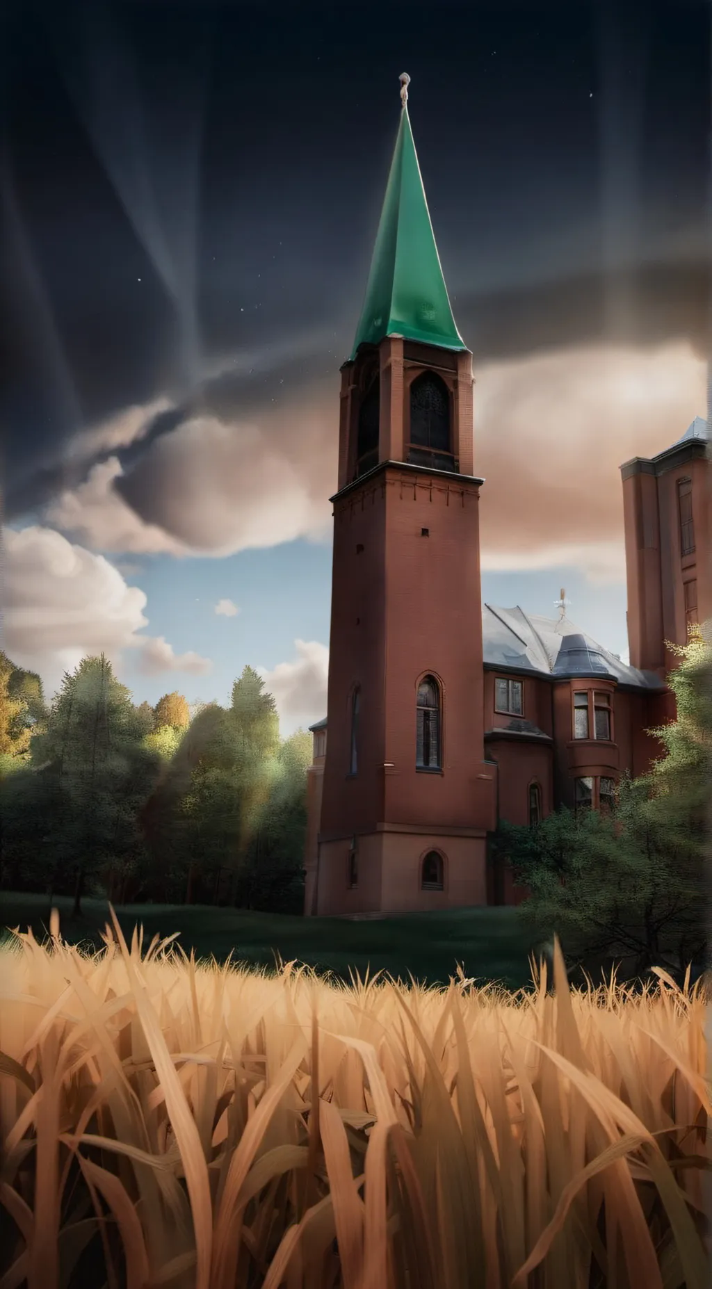 ai character: Grass background