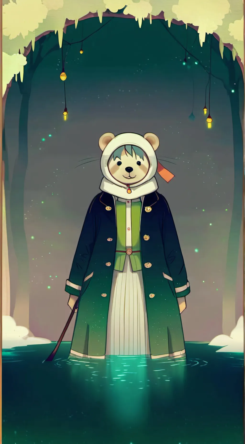 ai character: Death bear background