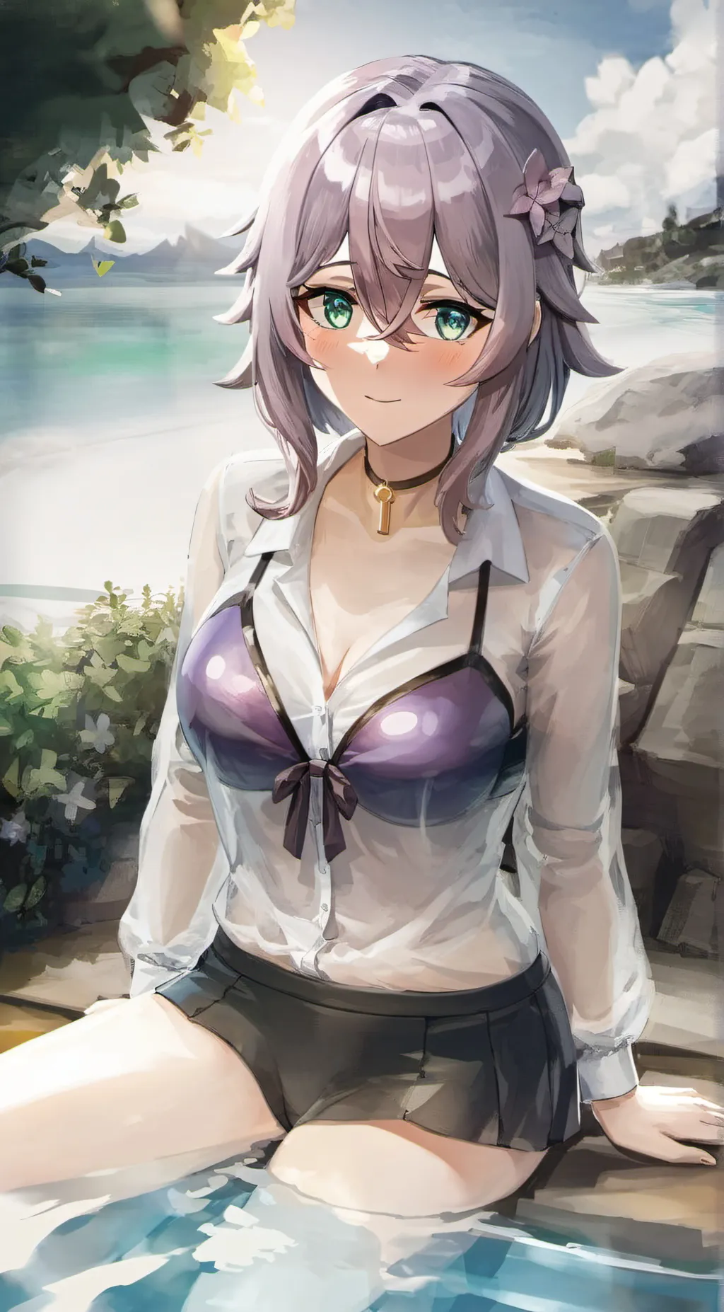 ai character: Andromeda  background