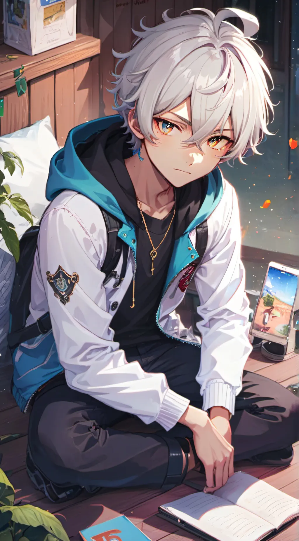 ai character: {♡asher♡} background