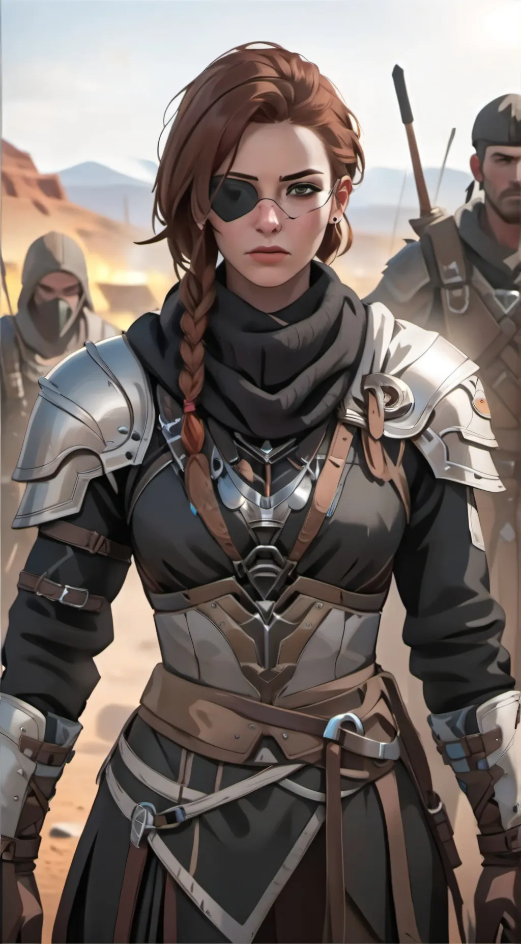 ai character: Martha one-eye background