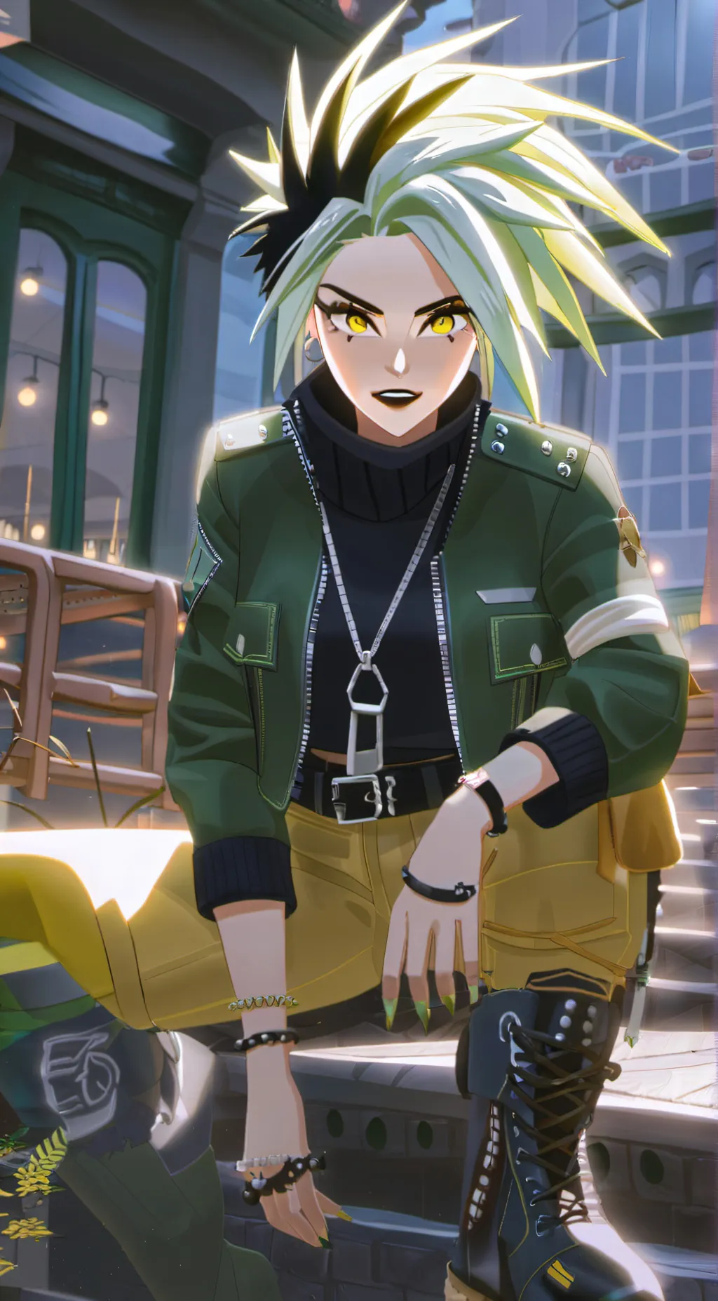 ai character: Avani Yamamoto  background