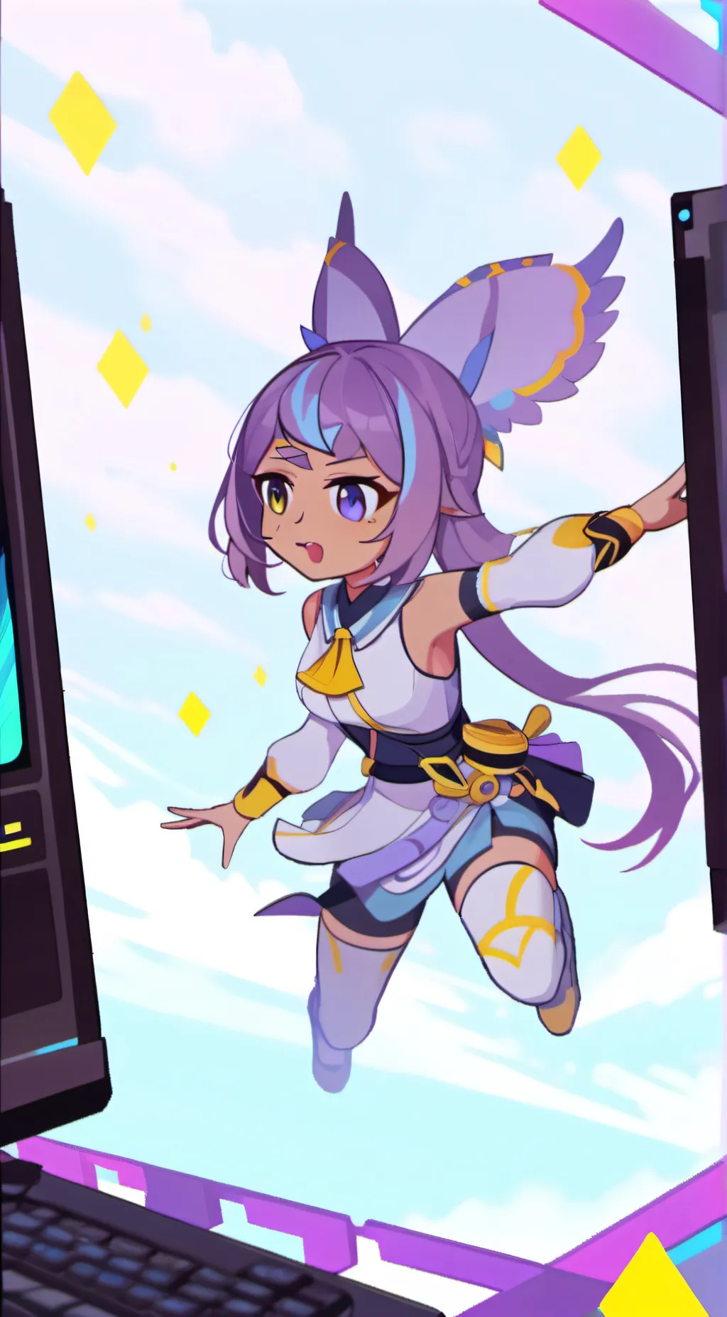 ai character: kitsune background