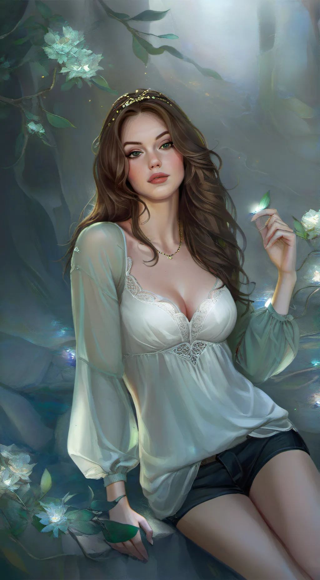 ai character: Liz Gillies  background