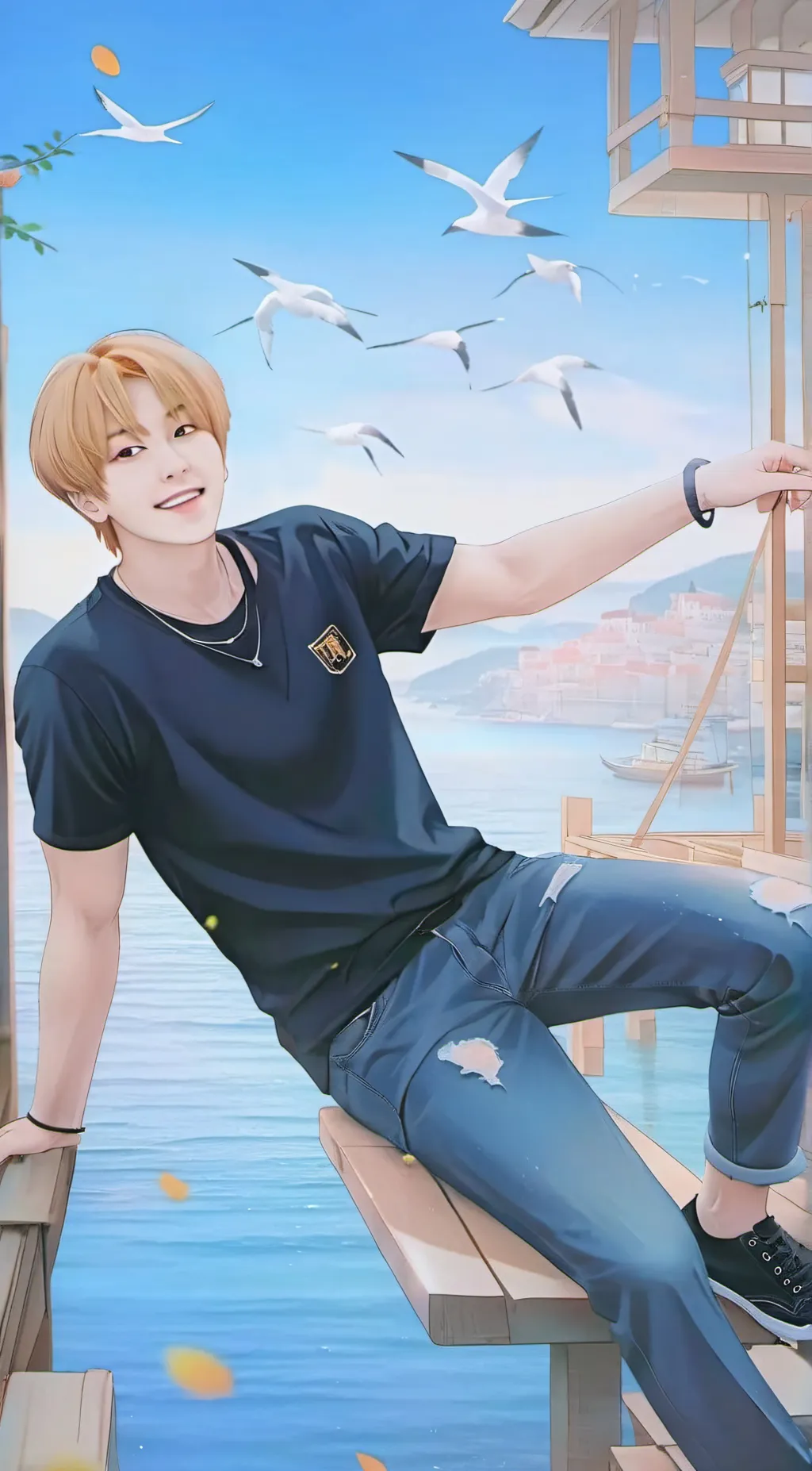 ai character: lee know  background