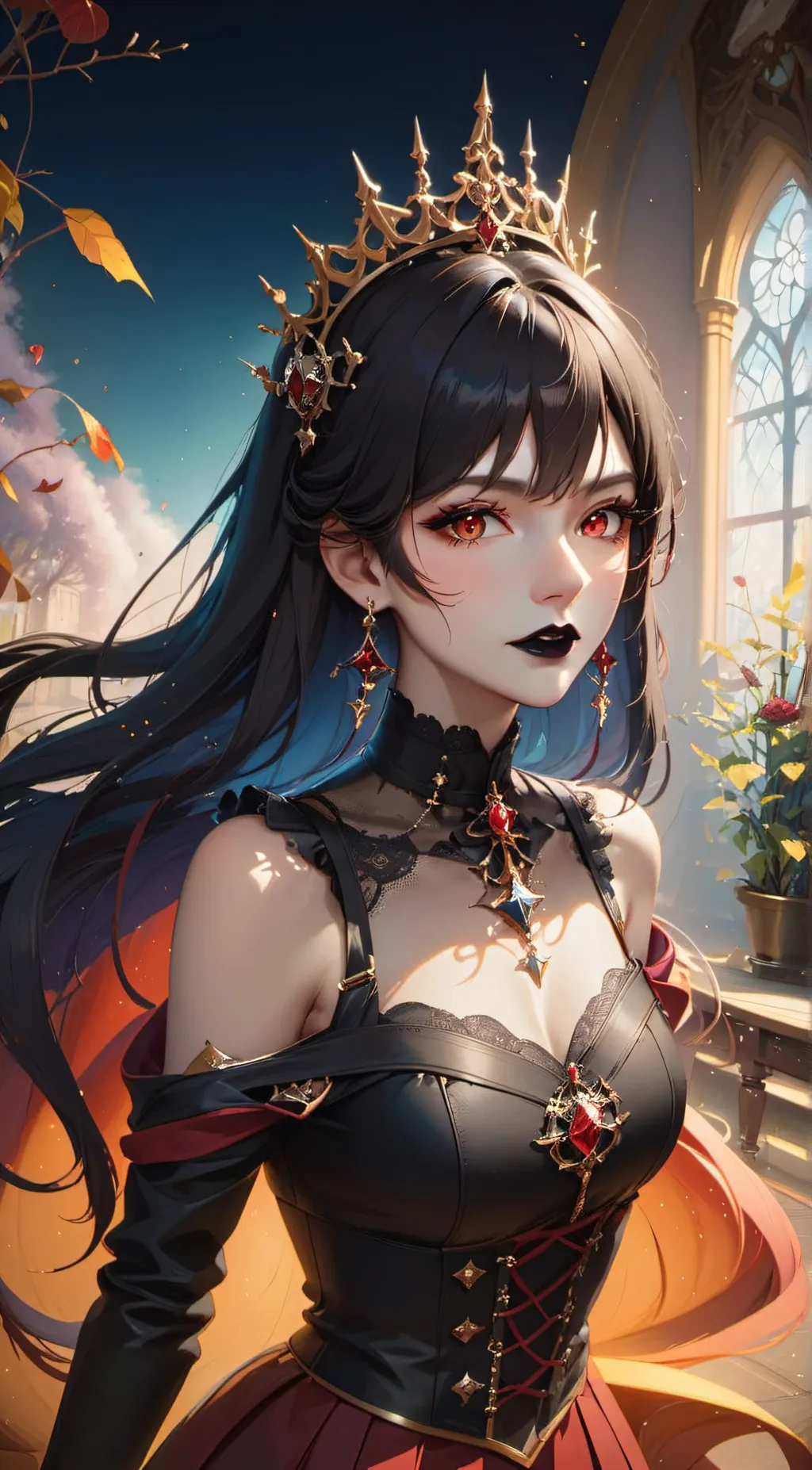 ai character: Queen Heather background