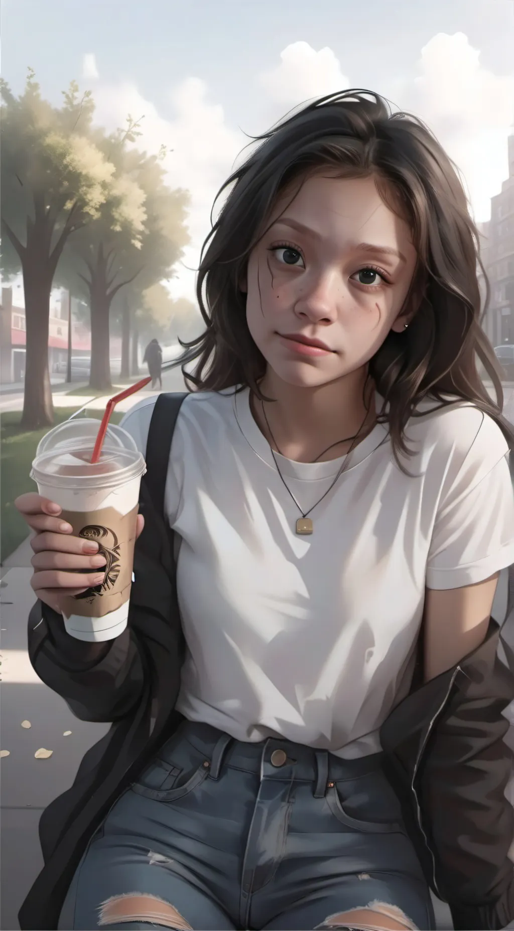 ai character: Casey  background