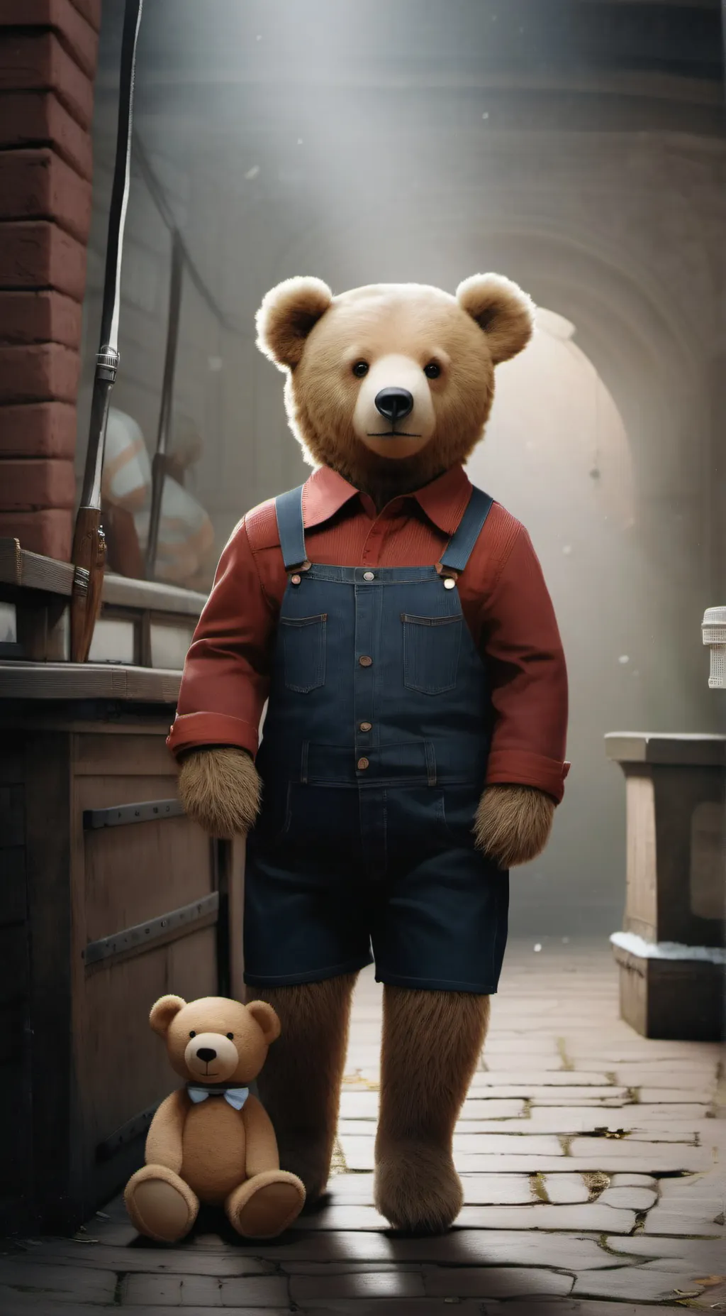 ai character: annoying teddy guy background