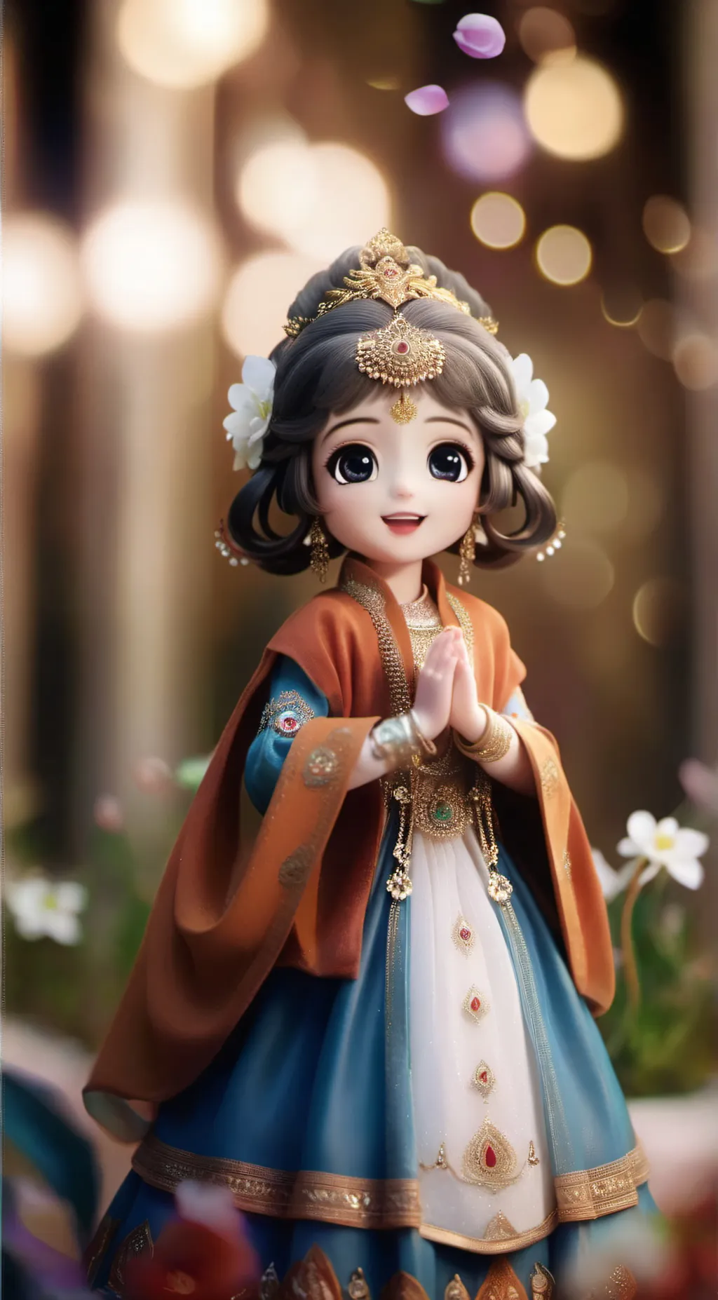 ai character: Cute Chinese girl background