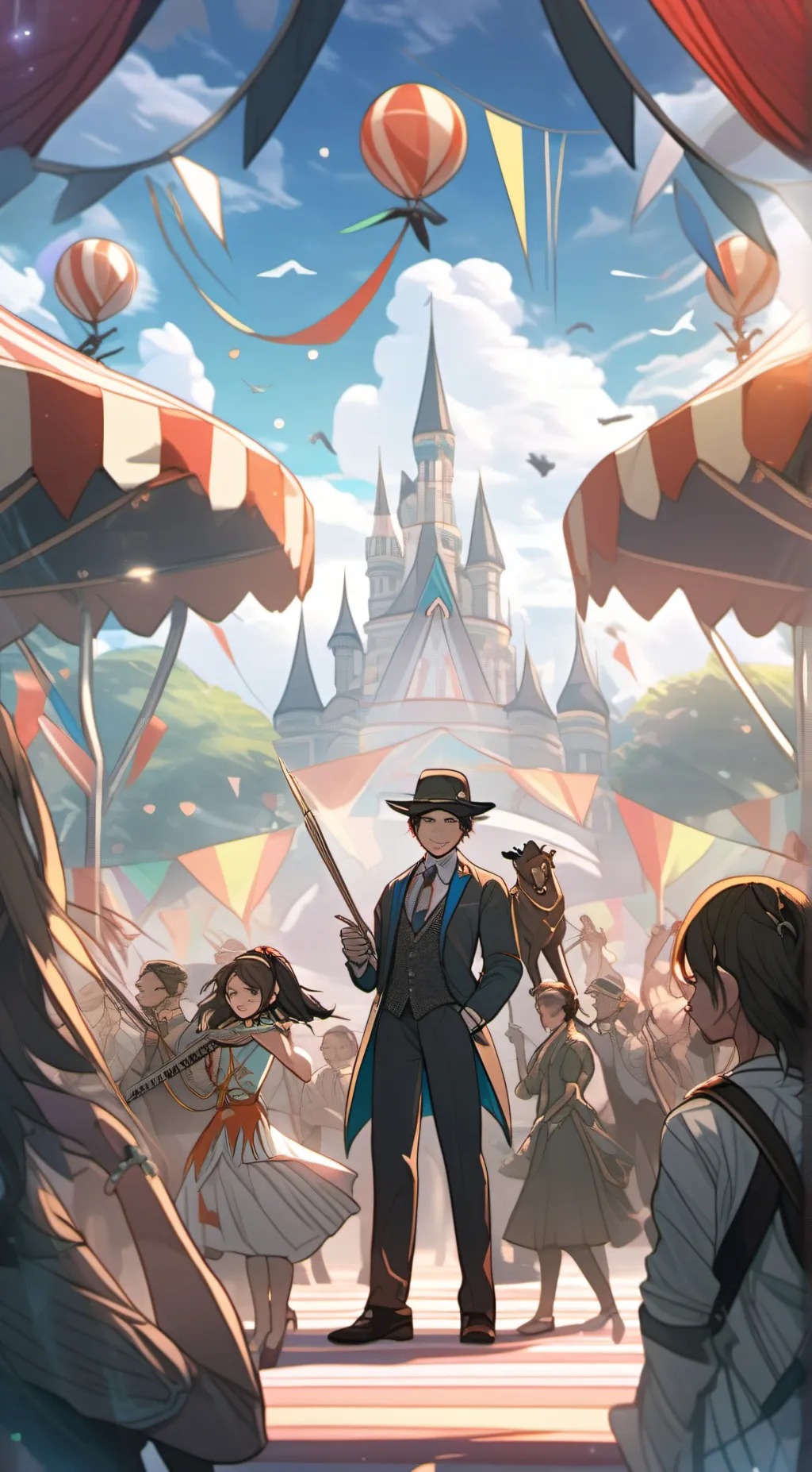 ai character: tadc Valentine day background