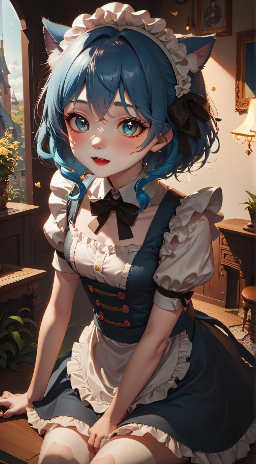 ai character: 💙Marie💙 background