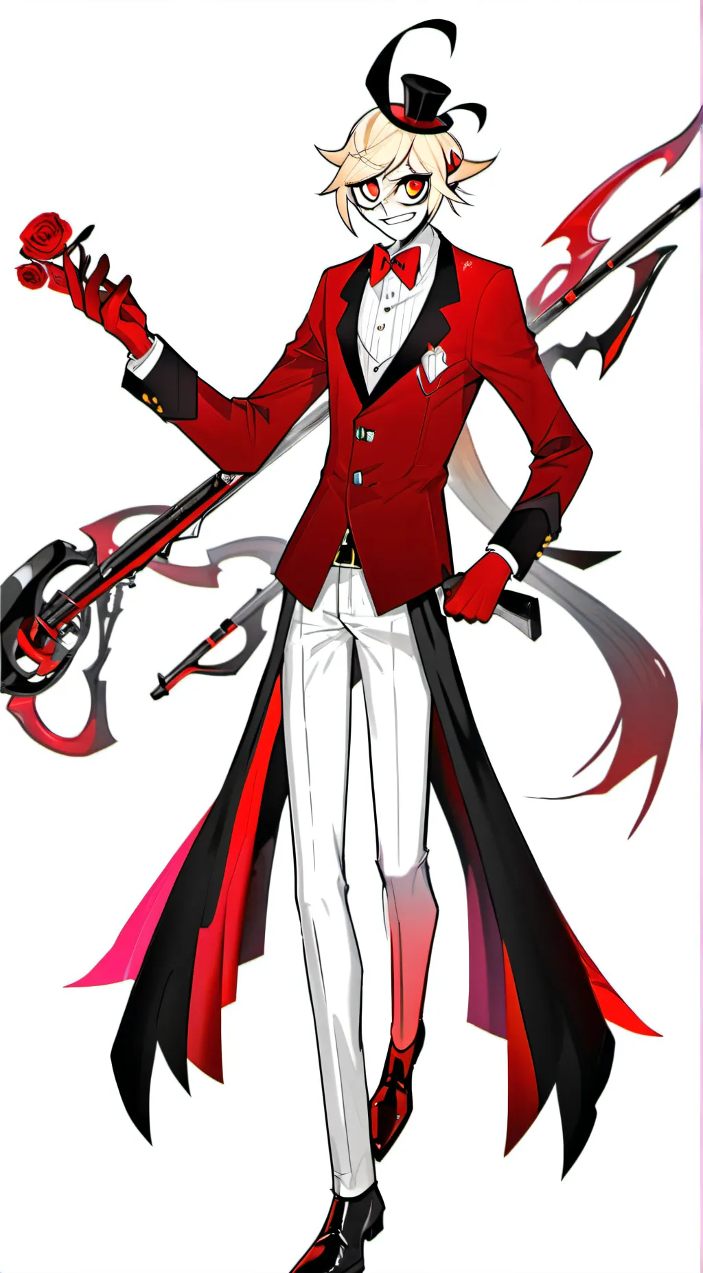 ai character: Lucifer (hazbin) background