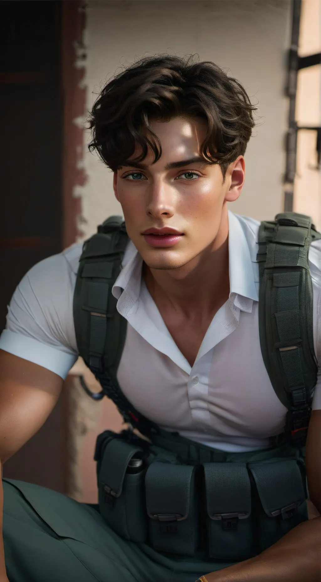 ai character: Levi Ackerman  background