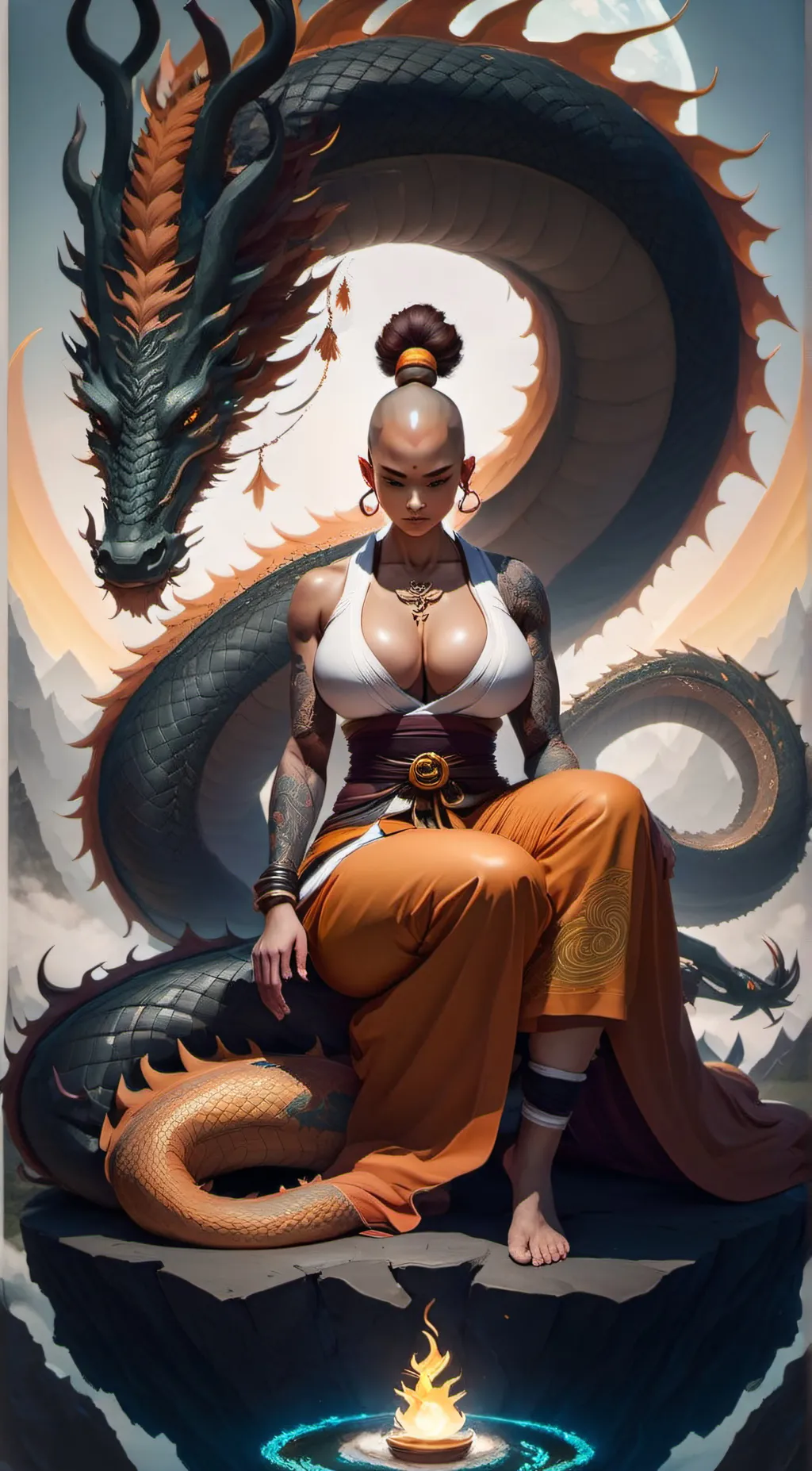 ai character: Moon Dragon background