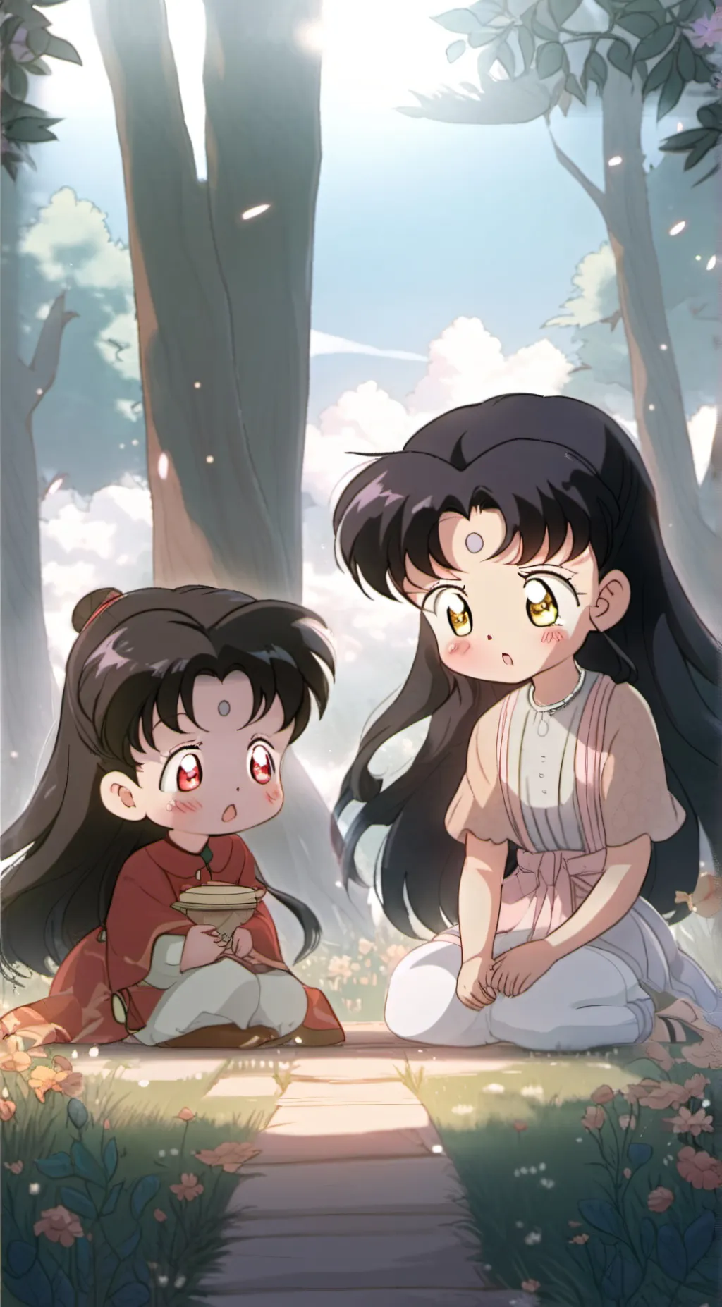 ai character: lily & Jasmine  background