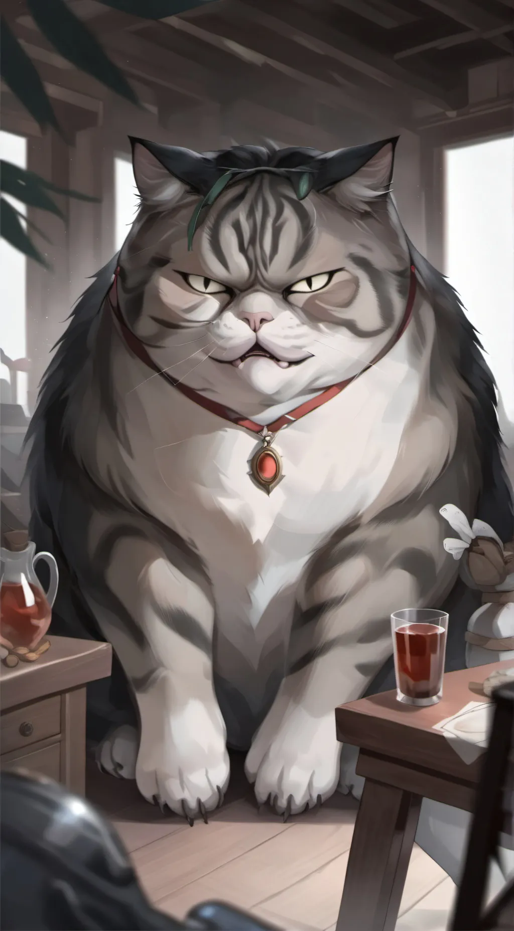 ai character: ur cat dad background