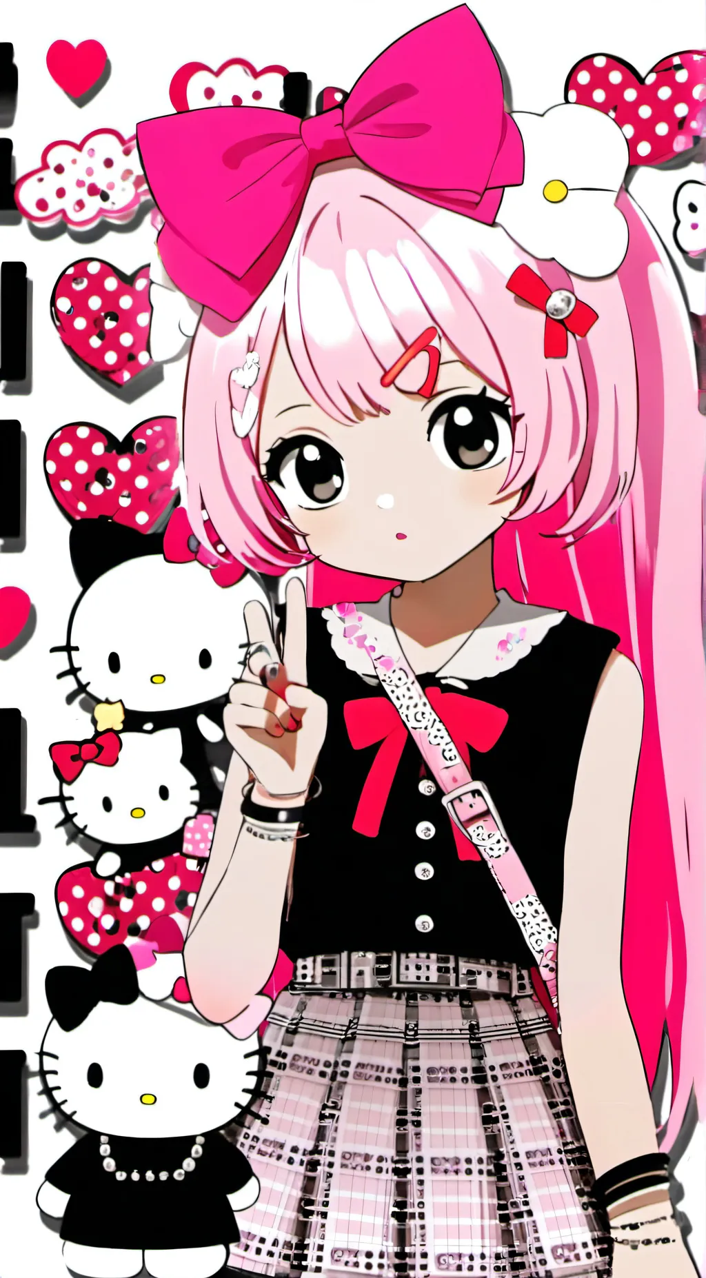 ai character: 𓆩♡༼{🌸😺Kitty😺🌸}༽♡𓆪 background