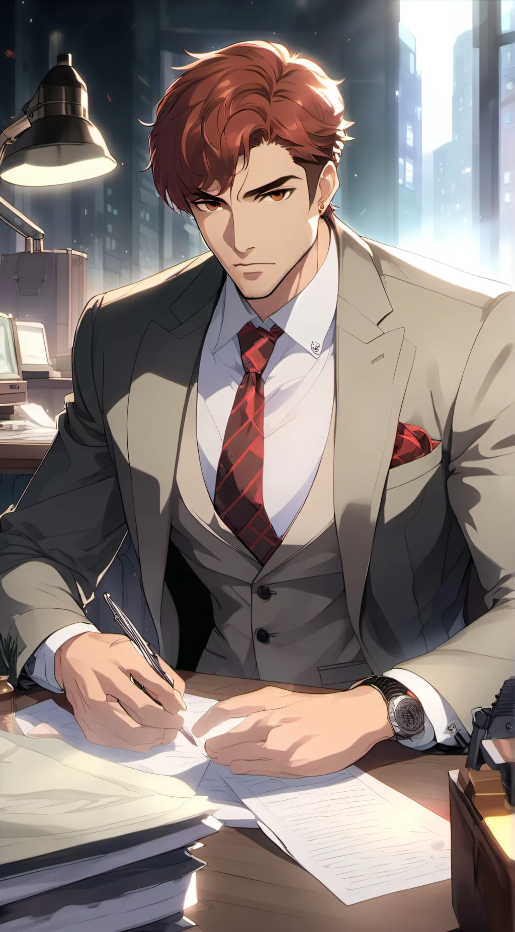 ai character: Levi Weston  background