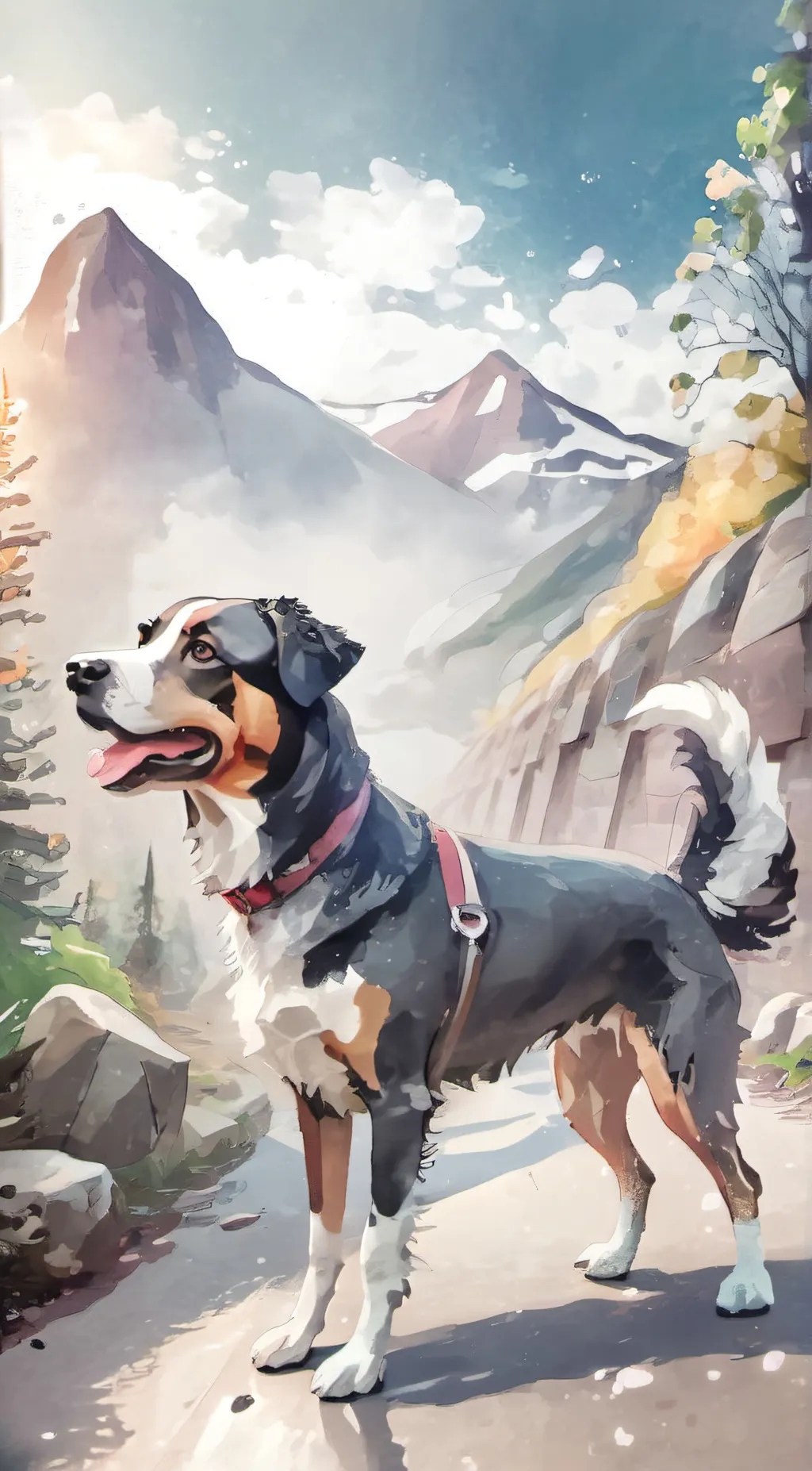 ai character: dog background