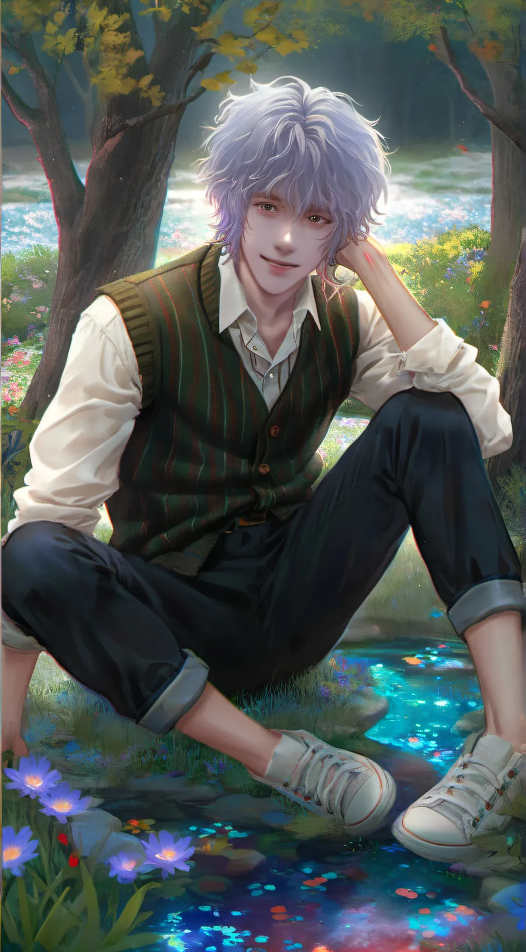 ai character: •☾james☾• background