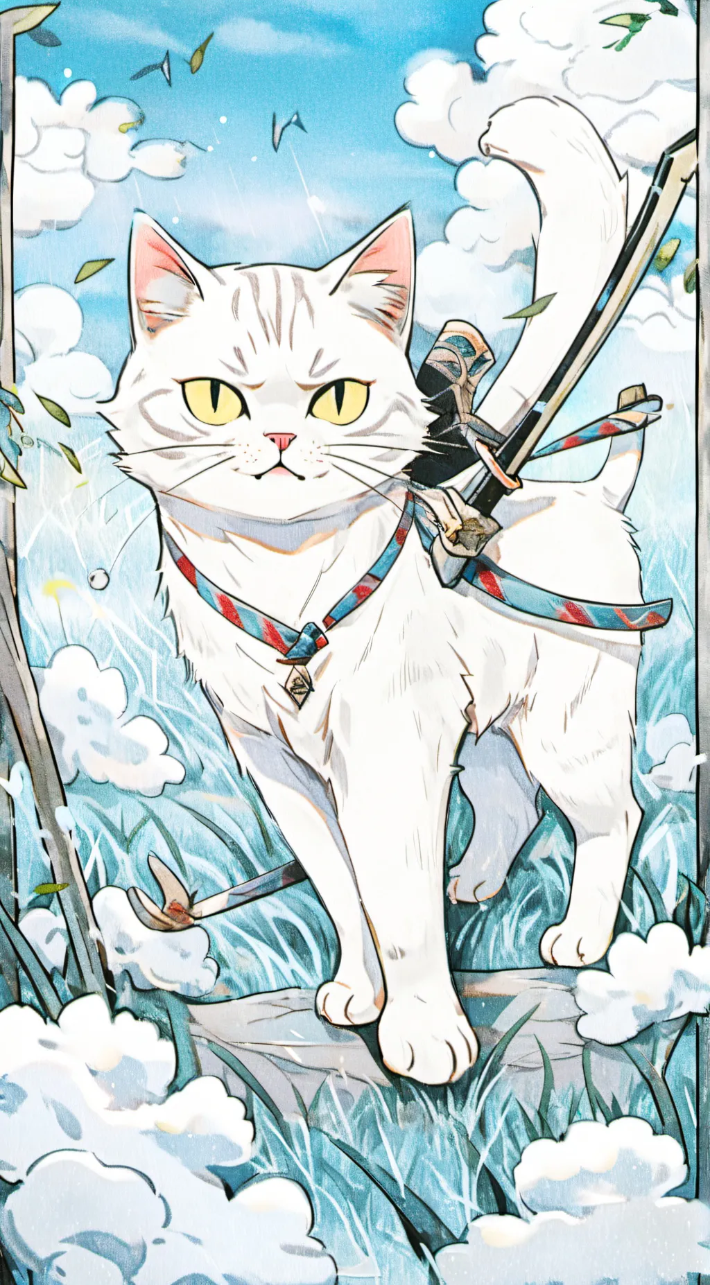 ai character: pomni but cat background