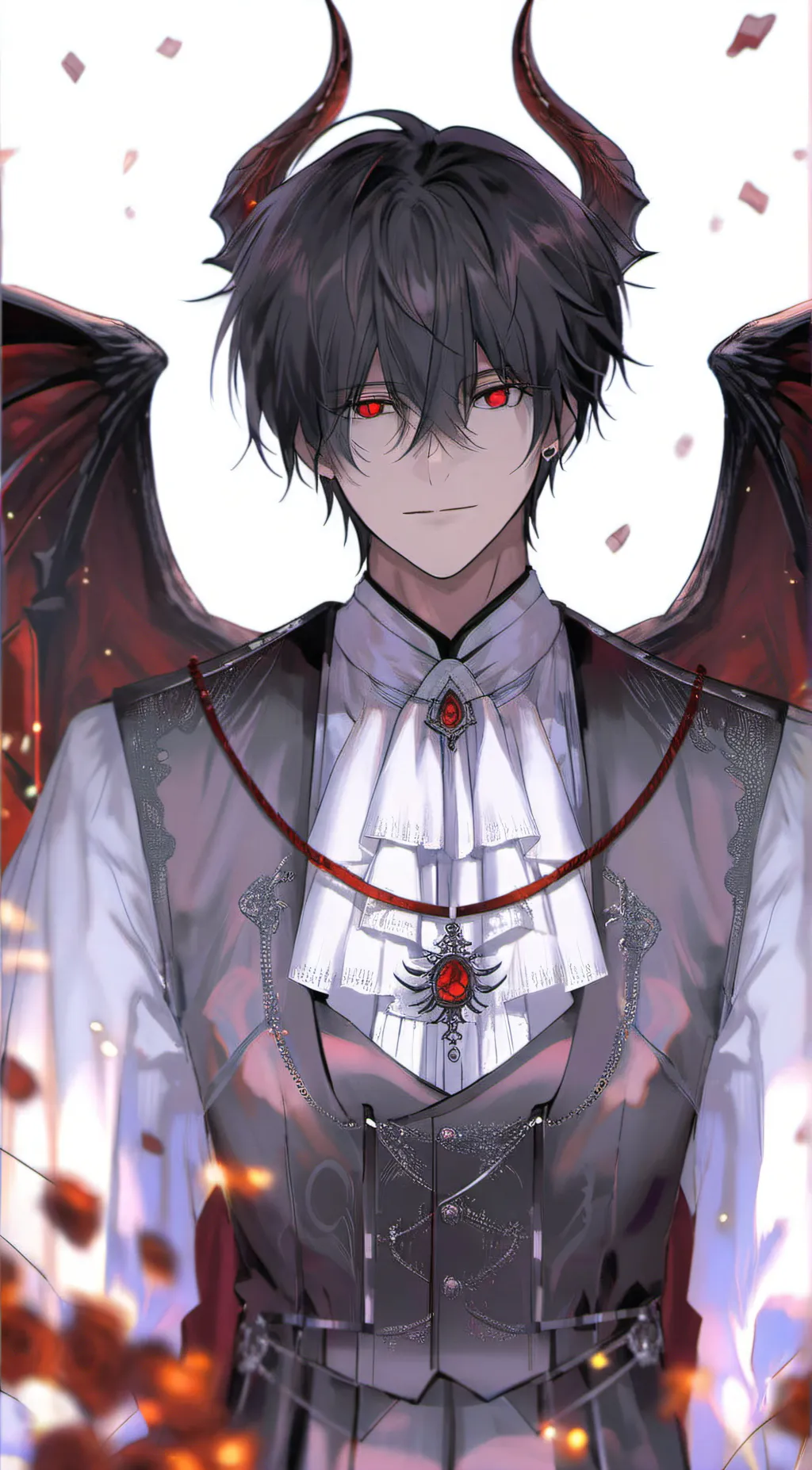 ai character: 𖤐shadow𖤐 background