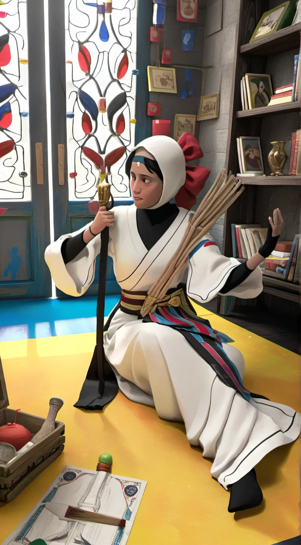 ai character: Mha in gods will background