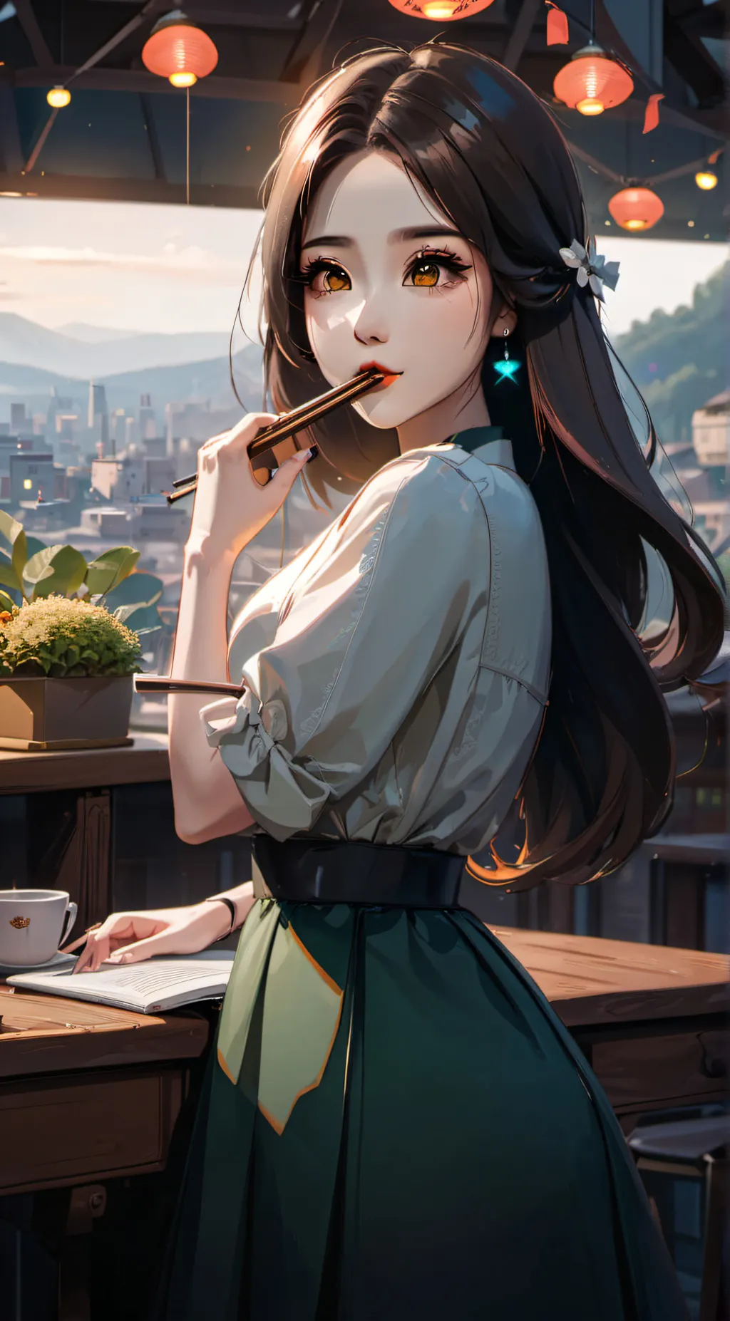 ai character: Jade background