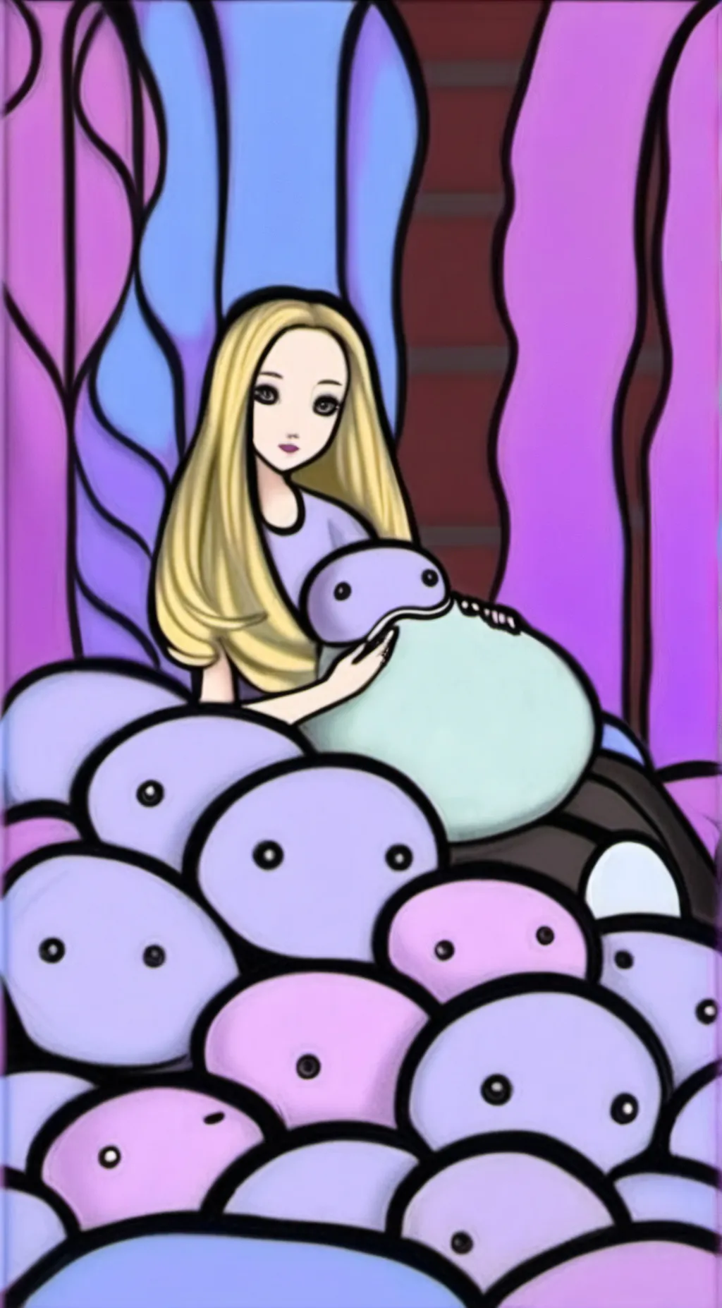 ai character: Moon Dark background