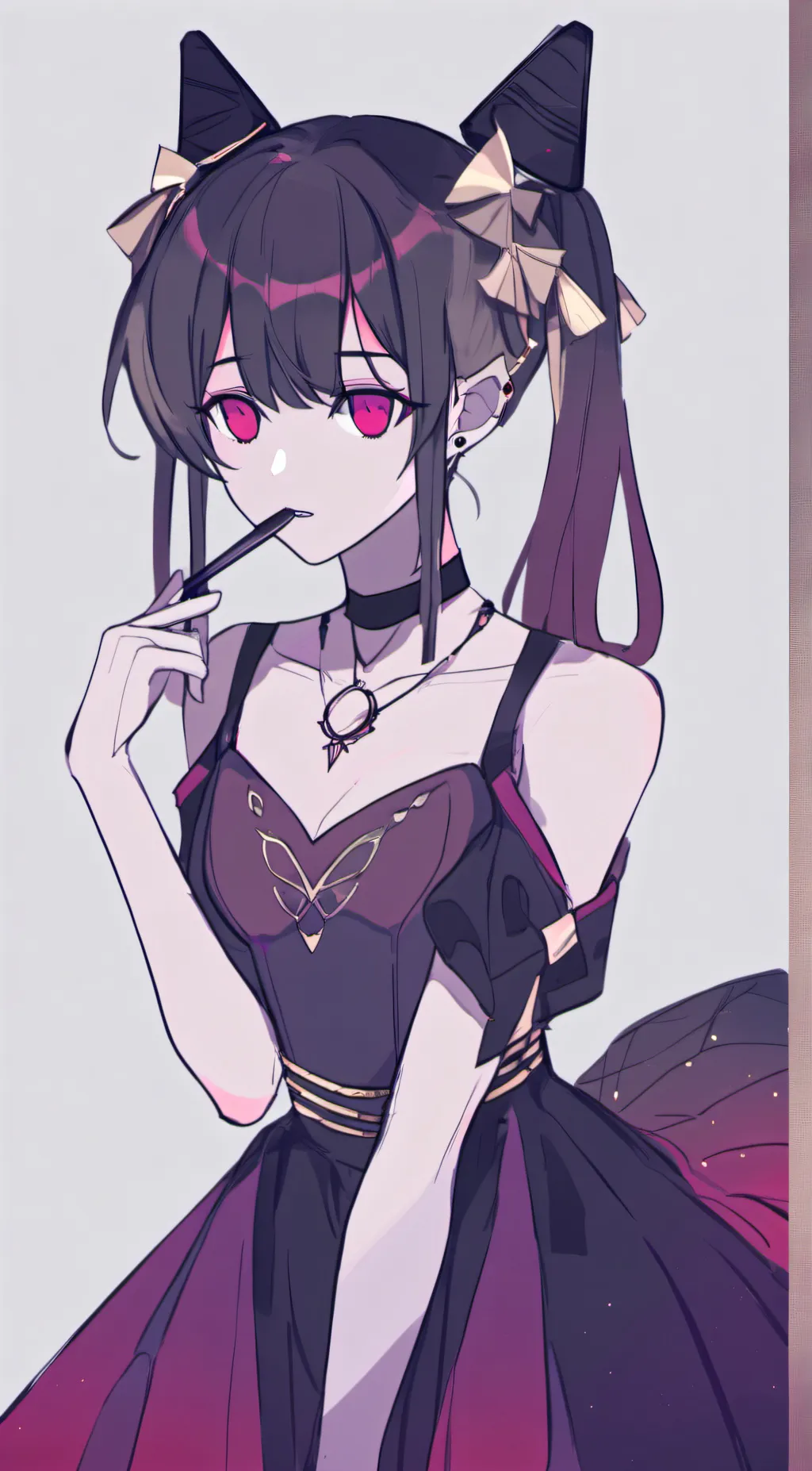 ai character: cat girl background