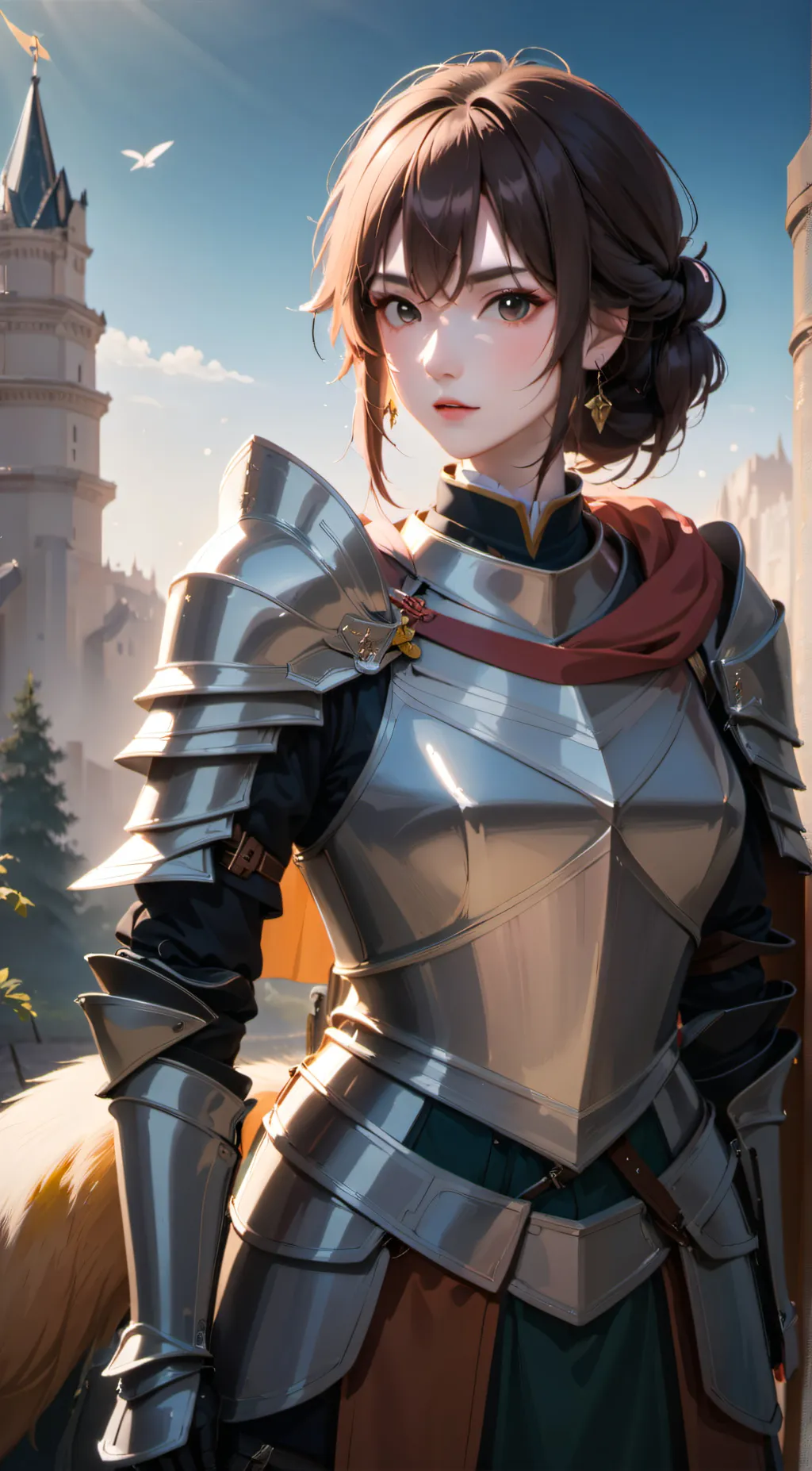 ai character: Lady. Daisy background