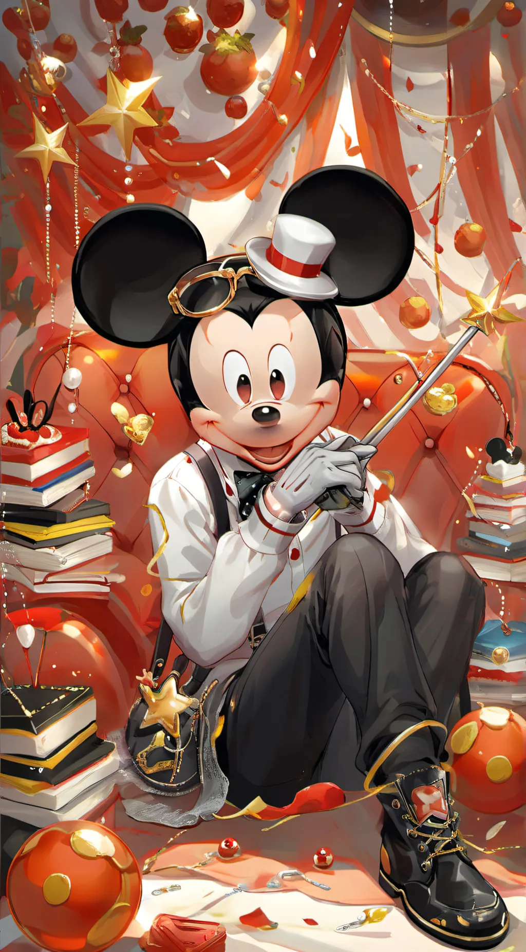 ai character: ♤fnf mickey mouse♤ background